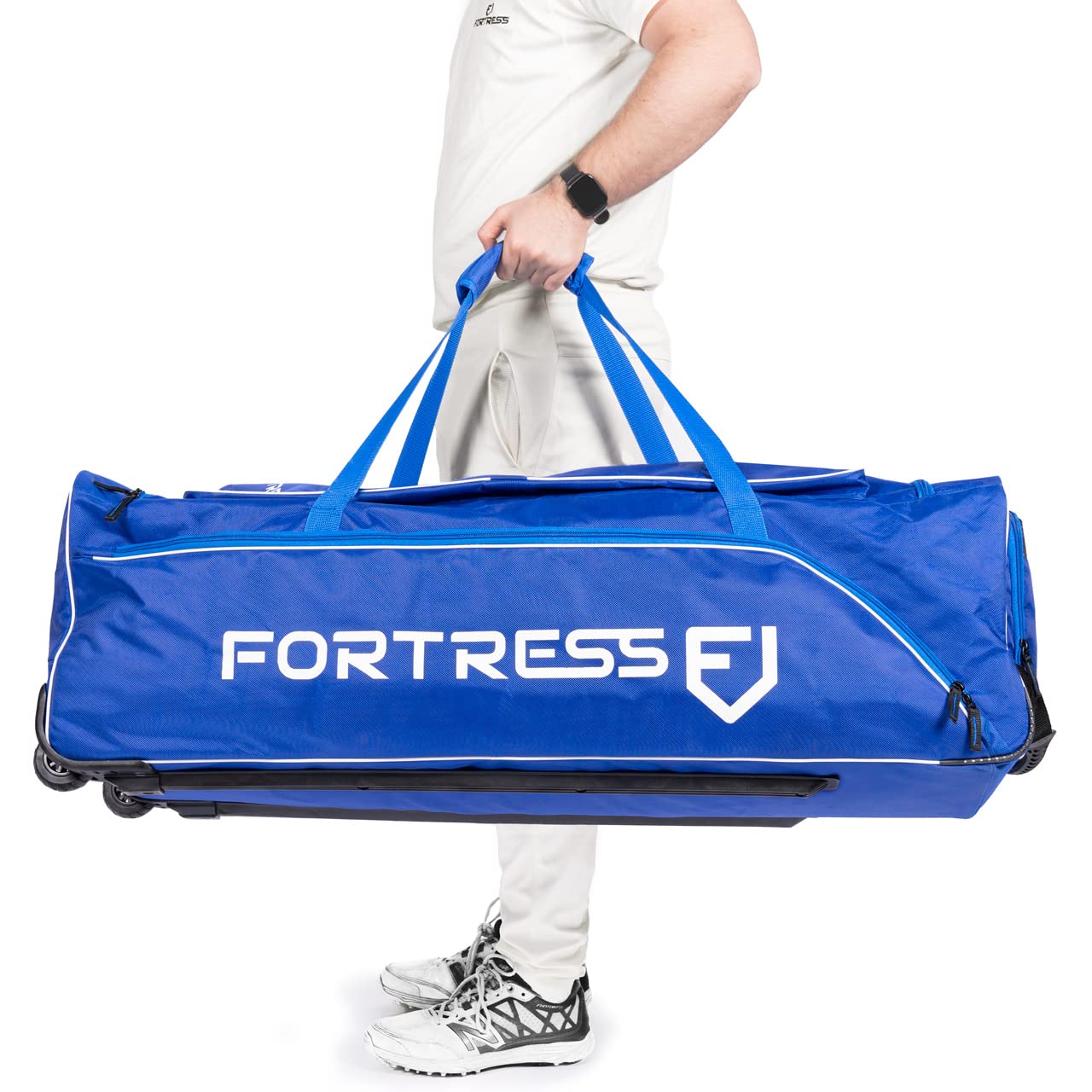 FORTRESS Borsone Da Cricket Con Ruote Original - Ruote Resistenti | Massima Resistenza E Durabilità