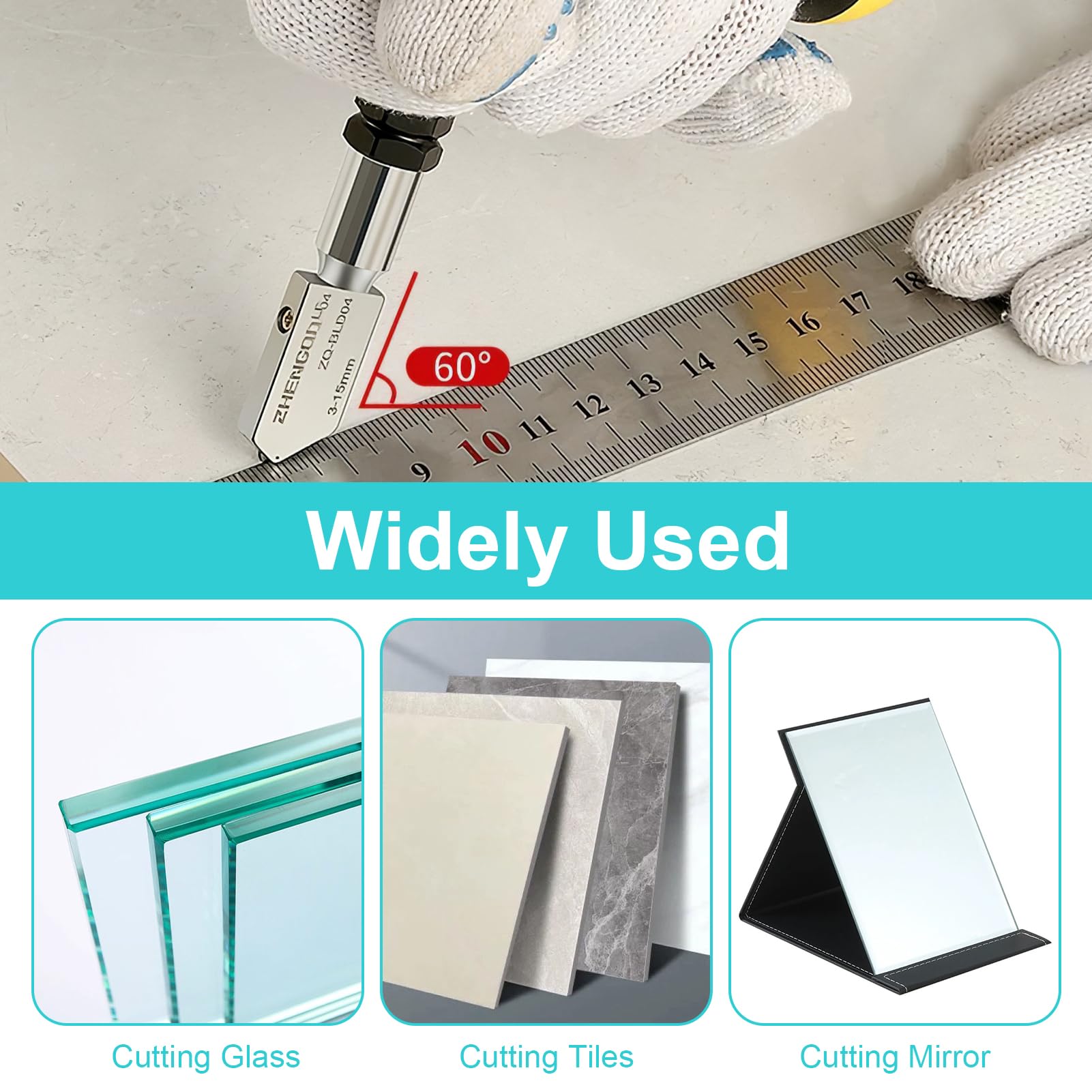 Coupe-Verre 2-20 Mm, Ensemble De 5 Pièces Avec 3 Têtes Interchangeables, Graisseur Automatique Et Tournevis Manuel Cutter En Forme De Crayon Pour Miroir En Verre Epais Et Mosaique 92231647