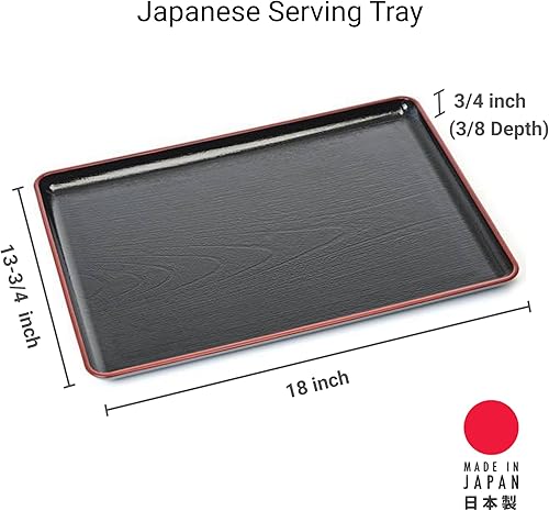 Miniatura 2 de JapanBargain s-4126japonés de plástico bandeja para servir, 18" L, Large