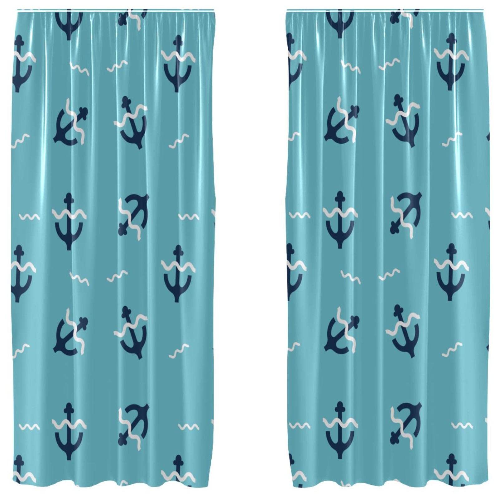 Rideaux occultants chambre enfant bleu ancre marine double rideau thermique