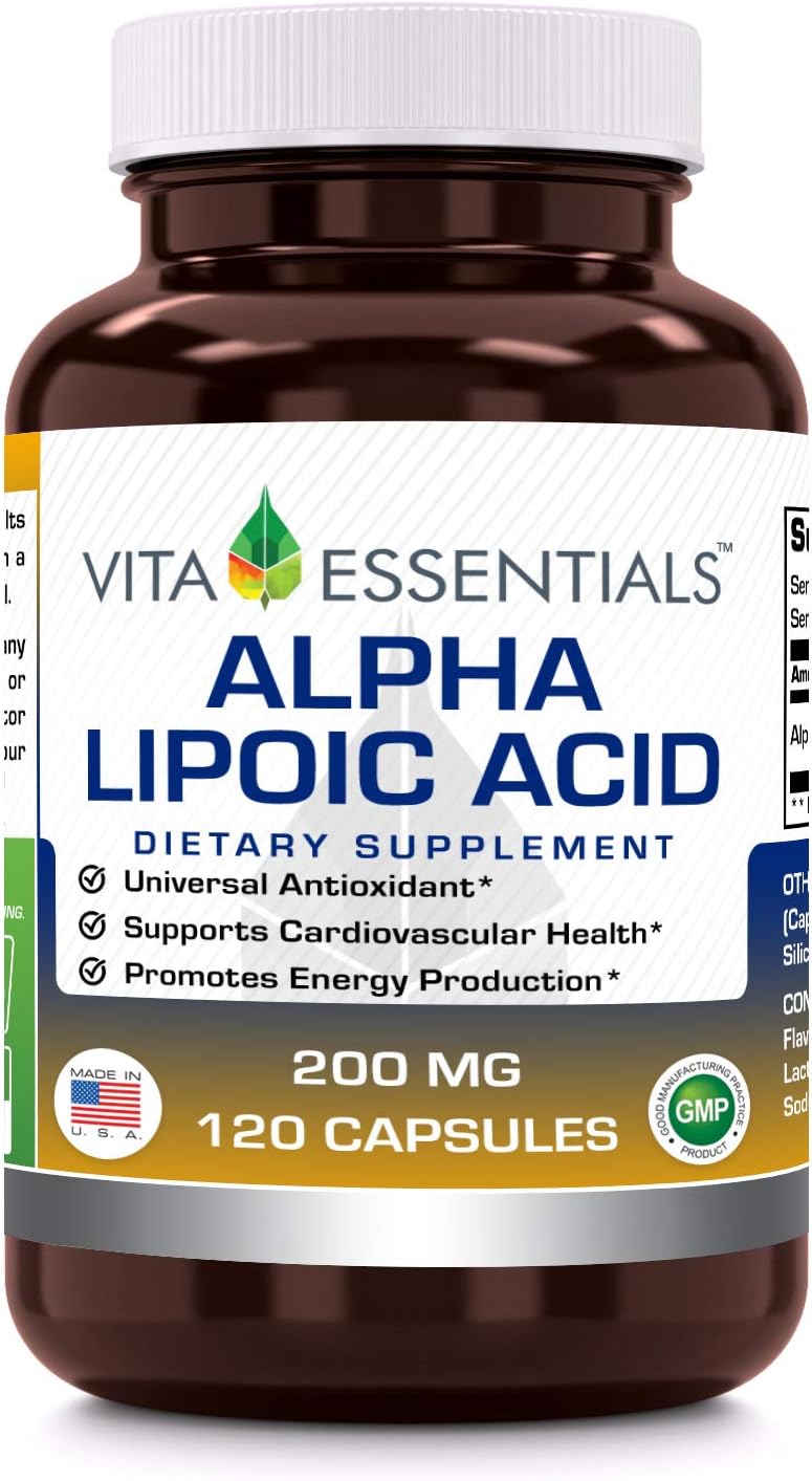 Vita Essentials Alpha Lipoic Acid 200 Mg Capsules, 120 Count