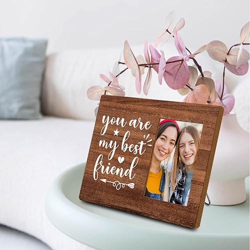 Miniatura 5 de ZHAMEN Marco de fotos de cumpleaños para mejor amiga para escritorio, regalos de amistad, marco de fotos de pared, regalos para mujeres, hermana del