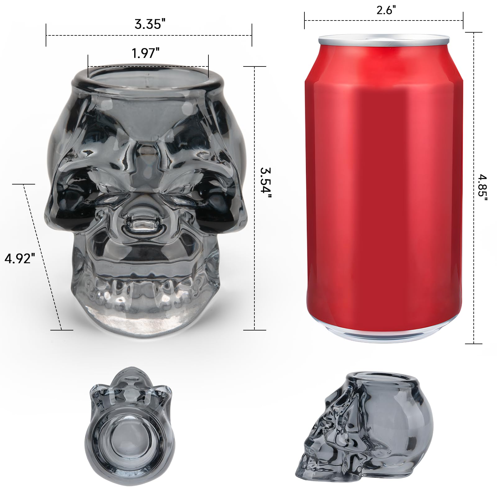 Skull Candle Holder, Black Tea Light Holders, Skeleton Tabletop Decor for Home Halloween Decoration