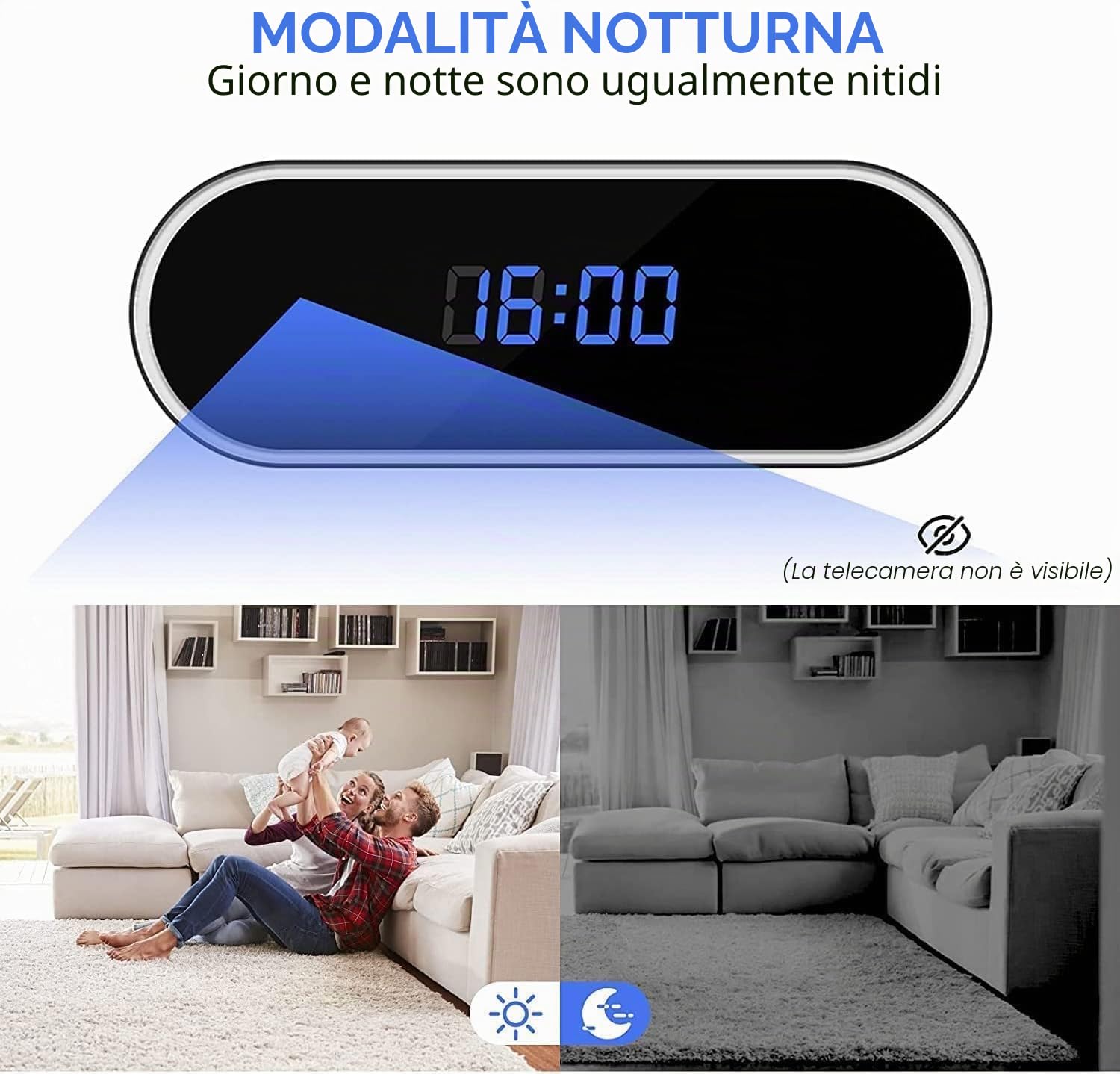 Sveglia 4K FULL UHD WiFi Telecamera spia rossa Videocamera Mini DV Videoregistratore portatile Supporto Android iPhone App Vista Telecomando 140 Angolo di visione notturna Rilevamento del movimento