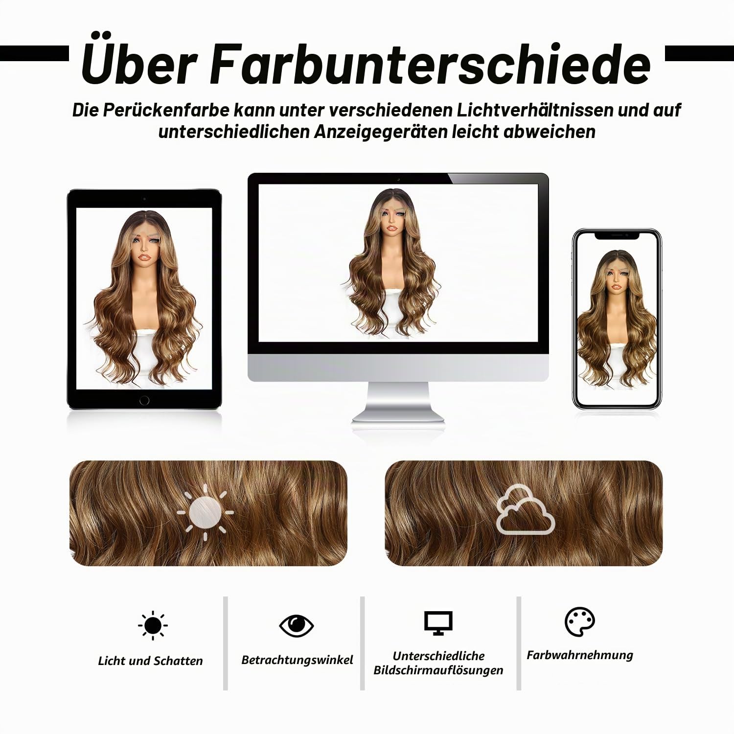 Sapphirewigs 13x4 Lace Front Perücke Synthetische Honey Braun Perücken 26 inch