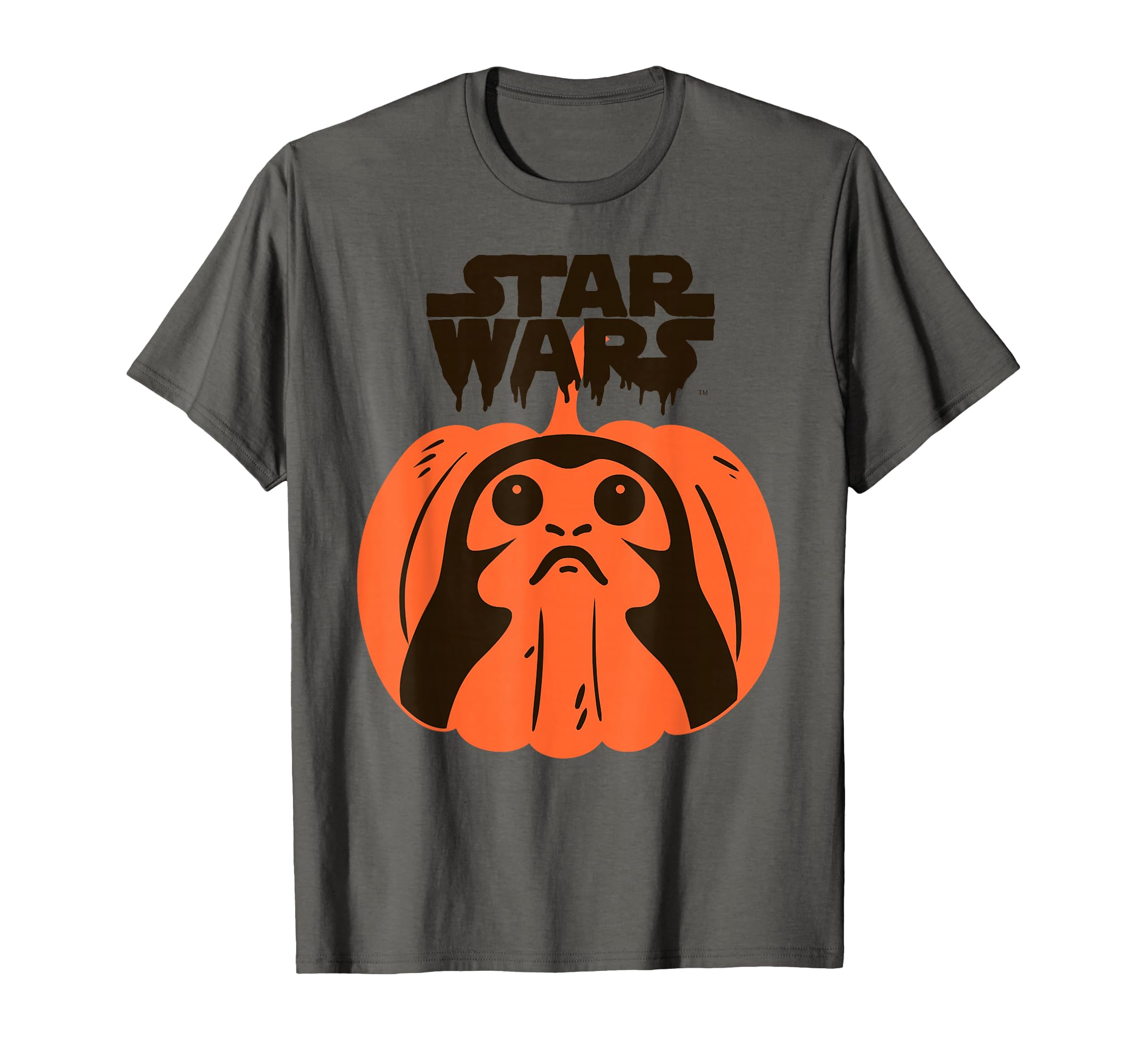 Halloween Porg Pumpkin Logo T-Shirt