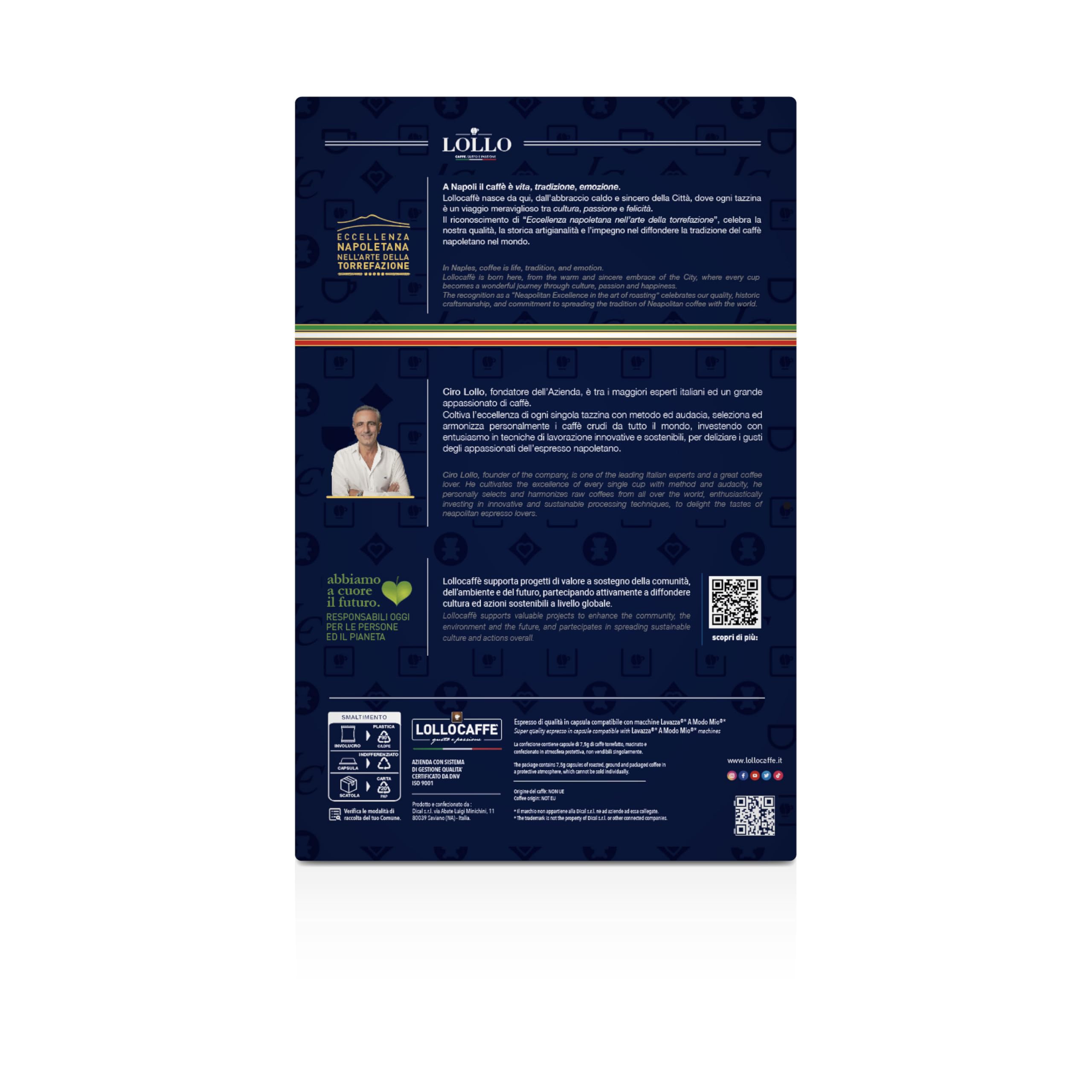 Lollo Caffè PassioneMio* Caja de cápsulas 400 negro mezcla