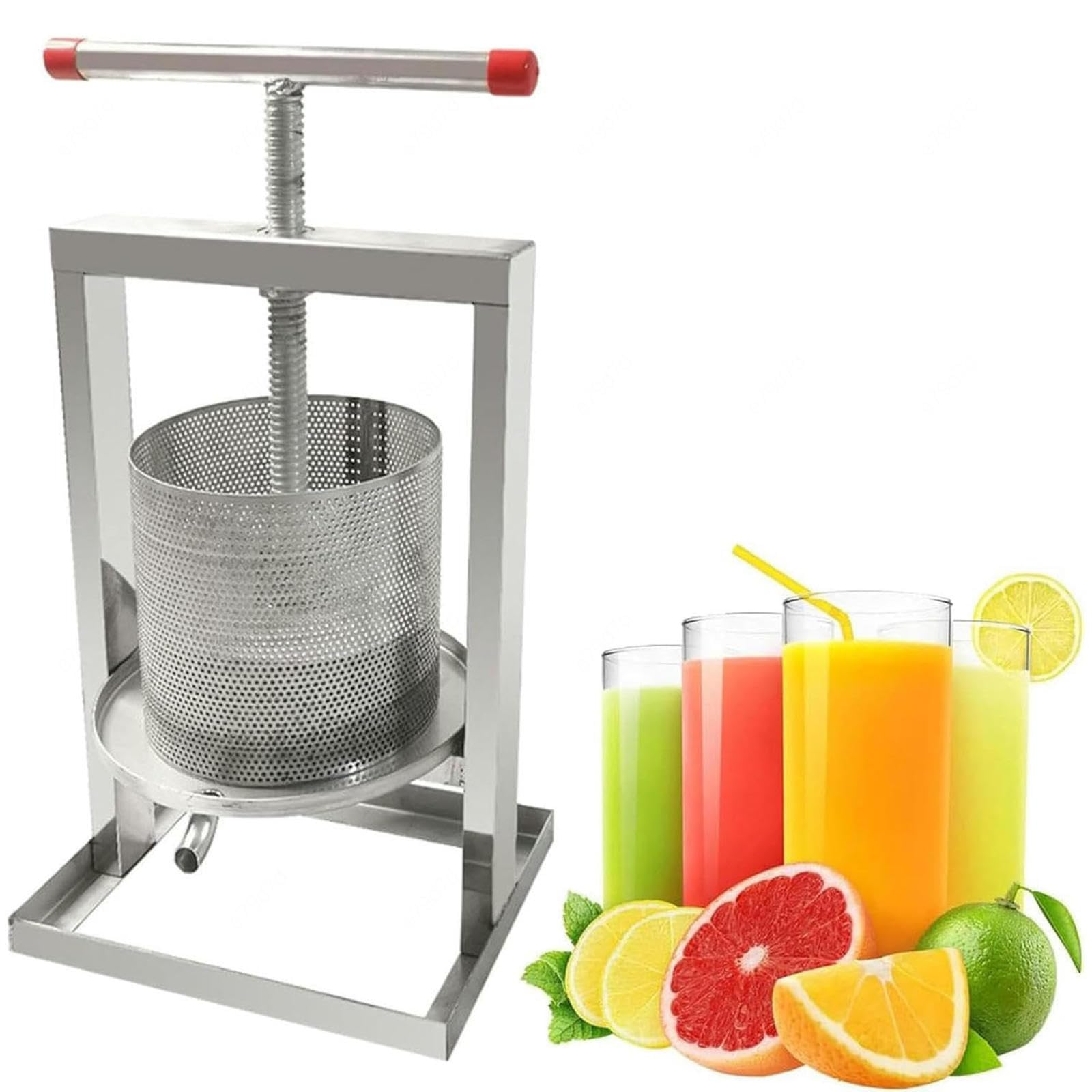 estrattore di miele manuale Pressa per miele in acciaio inox large bee honey press extractor Attrezzatura apicoltura Lavorazione per api miele,vino,frutta,cera,2L