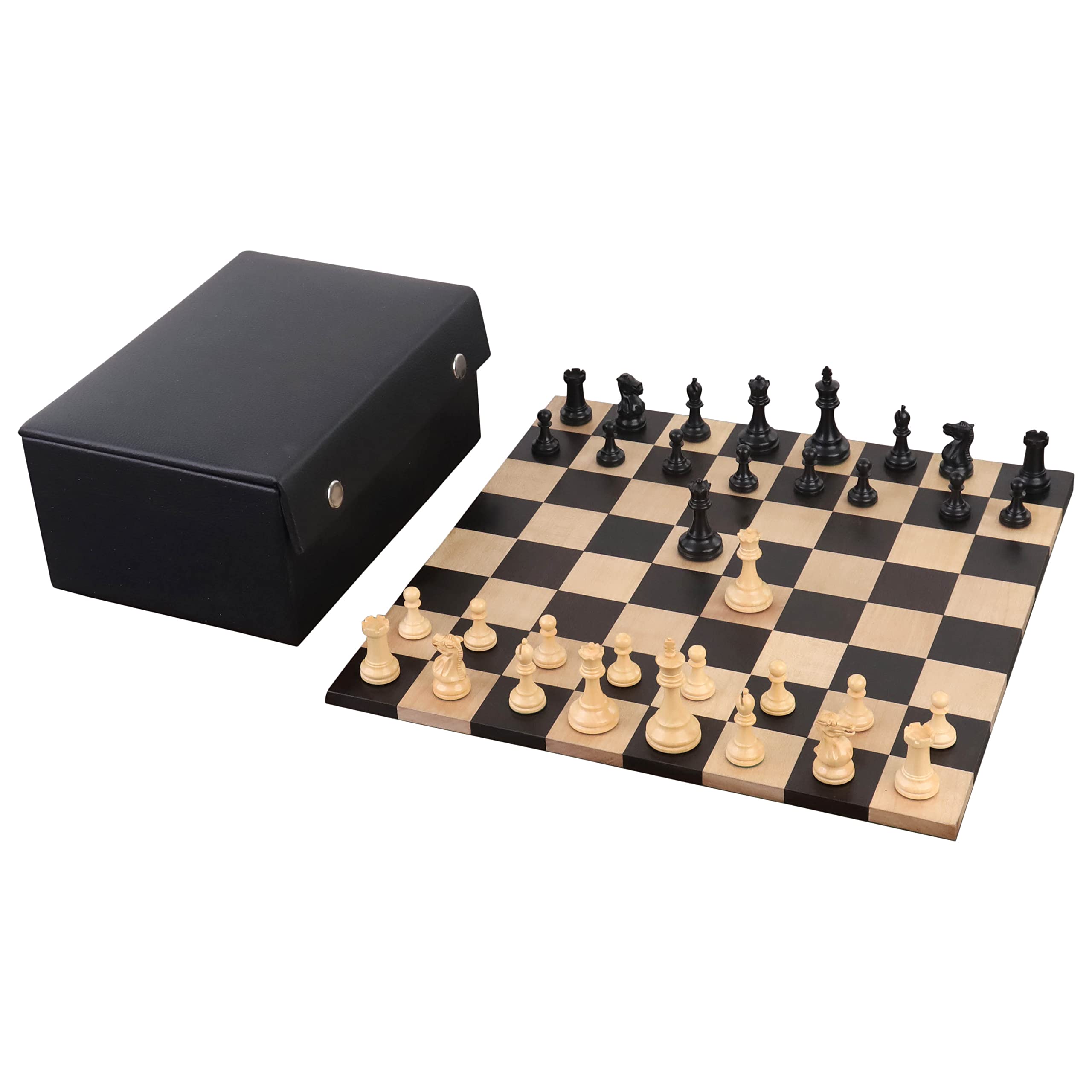 RoyalChessMall - Set di scacchi in legno pesato da 4,1 Pro Staunton - Solo pezzi di scacchi - Palissandro dorato - 4 regine