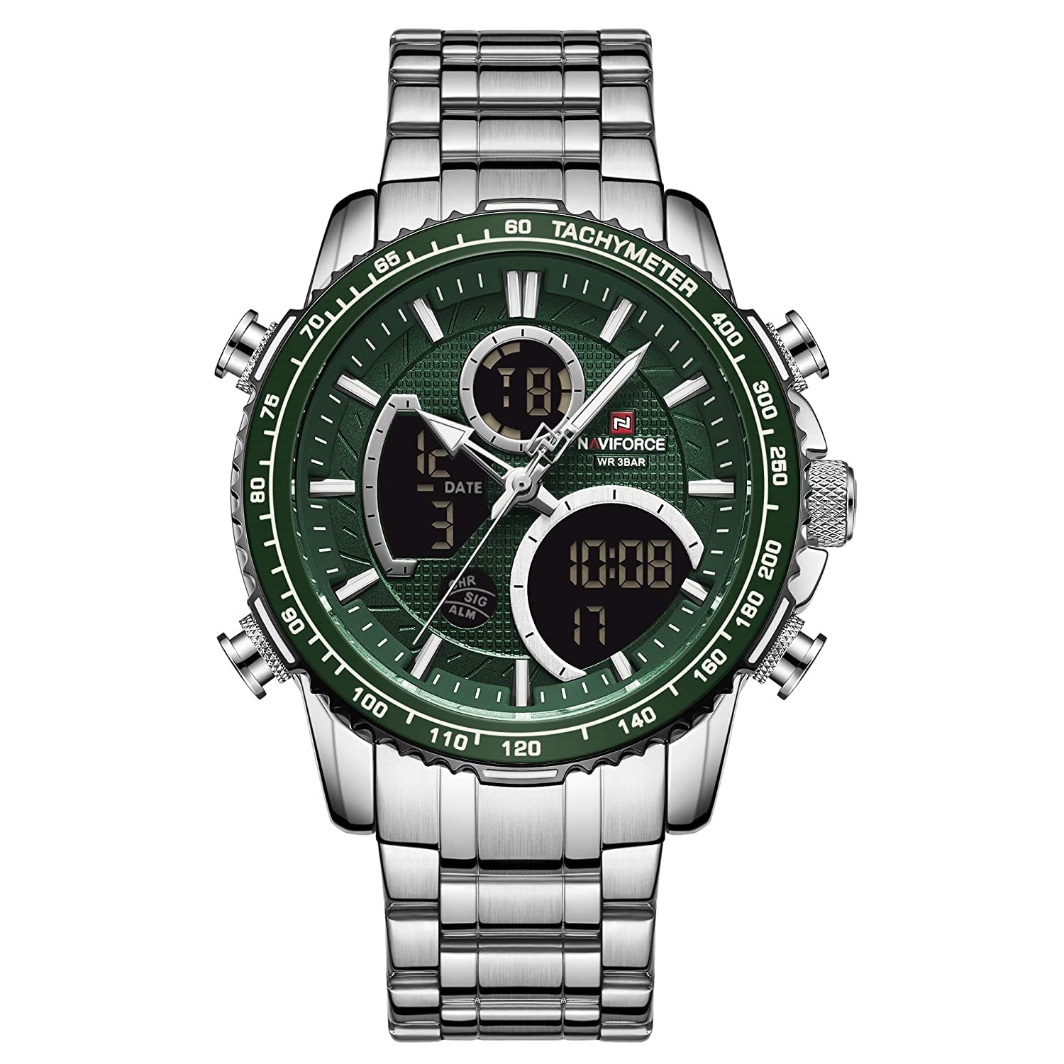 NAVIFORCE NF9182-GREEN NF9182 Analog-Digital Watch - for Men (B09PNJSWN1) Amazon Price History, Amazon Price Tracker