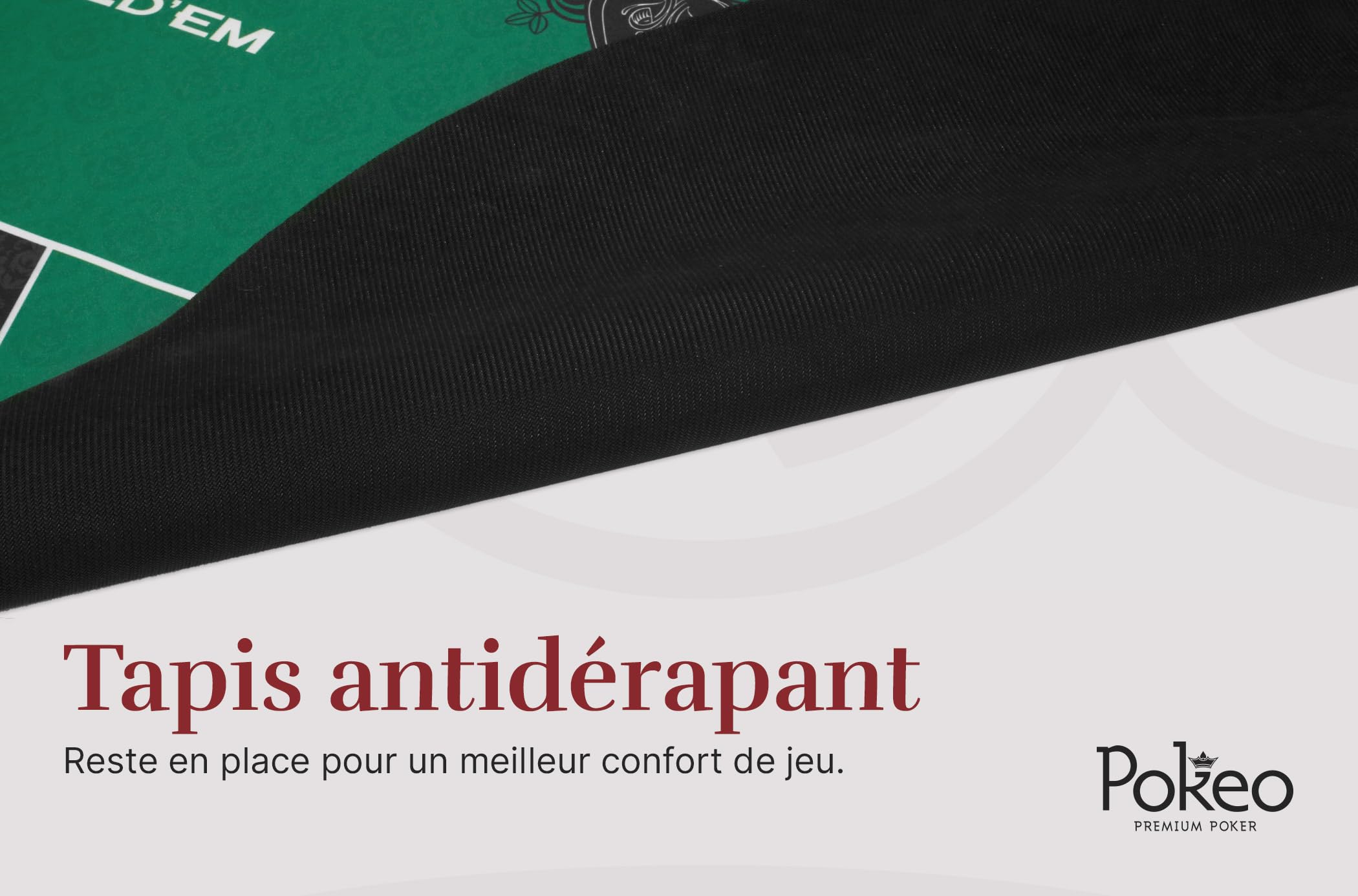 Tapis Poker 180x90 cm Vert Motif - Tapis de Poker Rectangulaire - Tapis de Cartes à Jouer - Tapis de Jeux de Cartes - Tapis Jeu Poker