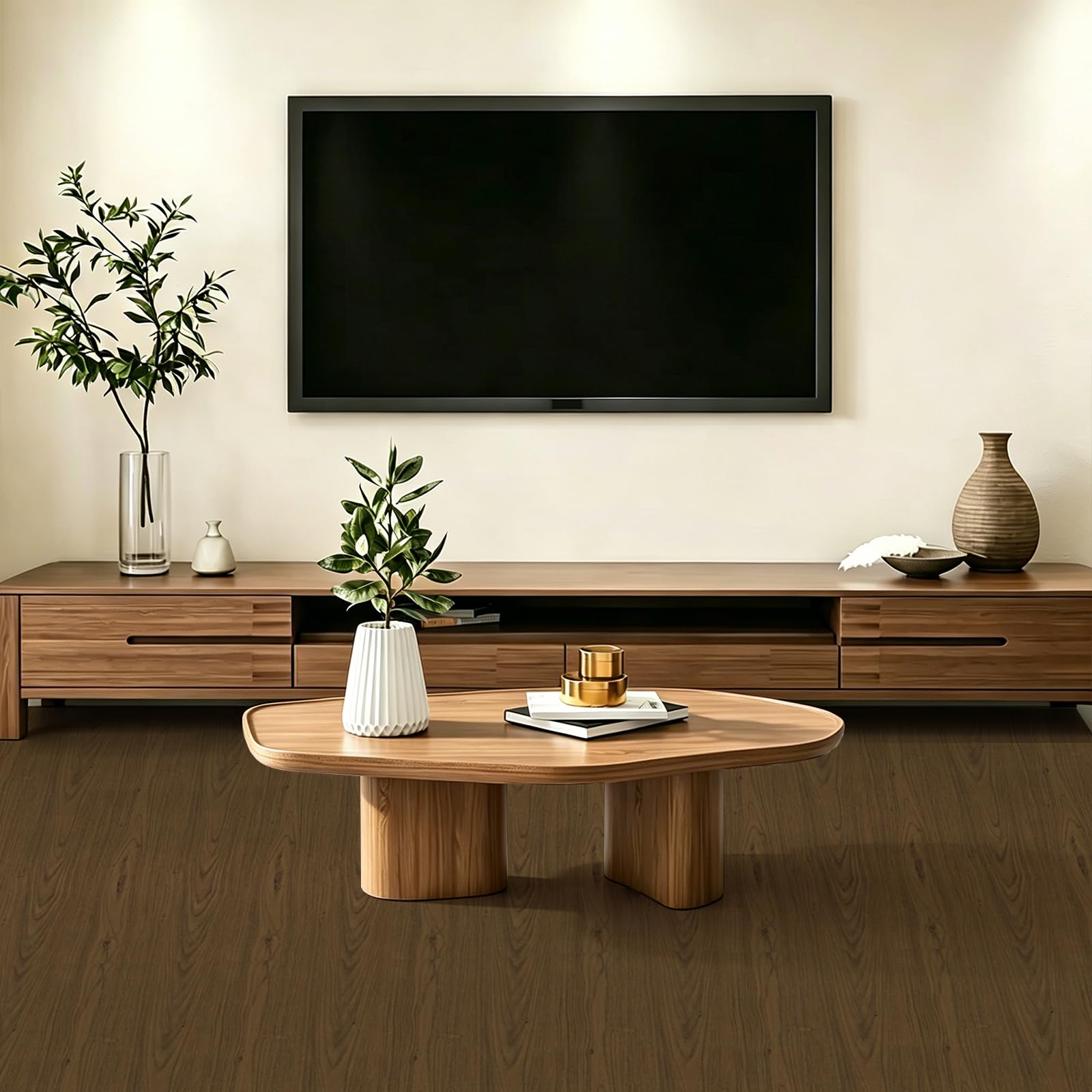 Vinylboden Selbstklebend, PVC Bodenbelag Selbstklebend, Vinyl Holzoptik Bodenaufkleber, Wasserdicht Verschleißfest Meterware für Küche Wohnzimmer Badezimmer Braun 30X300cm