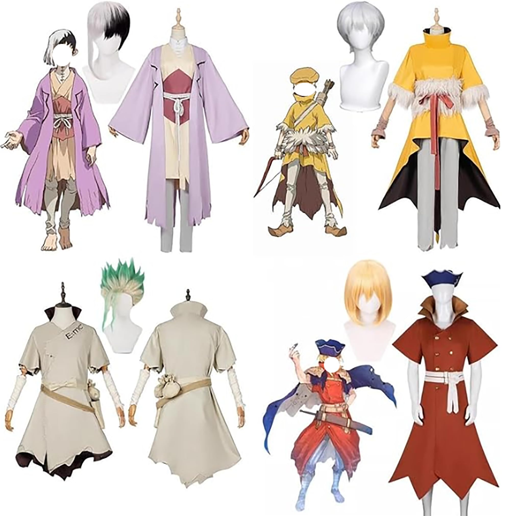 Dr.STONE スイカ コスプレ ウィッグ 衣装 一式 Amazon.co.jp: [mvivm] 【スイカ コス】ドクターストーン