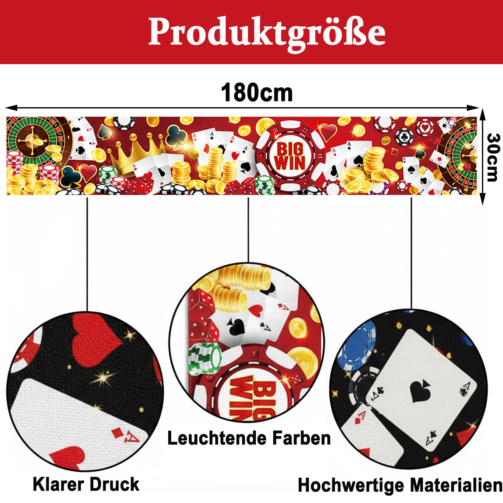 Casino dekoracyjny bieżnik na stół