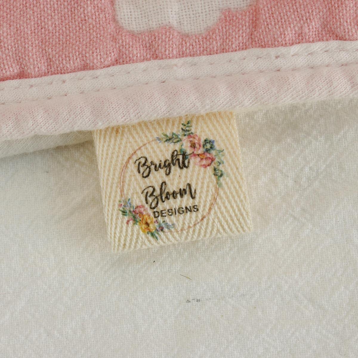 Coser etiquetas de sarga, etiquetas de logotipo, accesorios de costura, etiqueta de cinta, etiqueta de tela personalizada, etiquetas para ropa, corona, flor (xw3525)-China, 200 piezas
