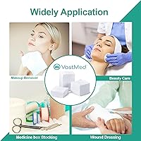 Vista 7 de 200 esponjas de gasa Capra de algodón de alta calidad, 8 capas, 3 x 3 pulgadas, esponjas de gasa absorbente tejidas/no estériles, ideales