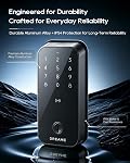 DREAME Smart Door Lock Turbo lite, Smart Locks for Front Door homekit, Apple Home Key Support, 12-Months Battery Life, AI Fingerprint, Smart Deadbolt Lock with App Control, IP54 Waterproof, Auto Lock