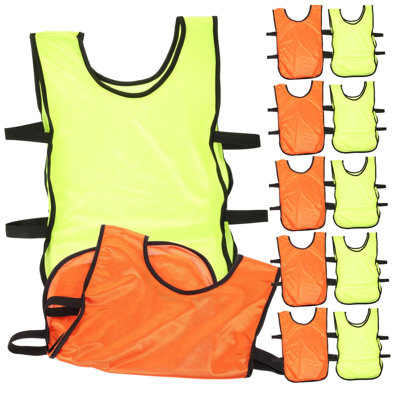 KICHOUSE Soccer Training Vests Men's Soccer Pinnies Breathable Polyester for Team Sports