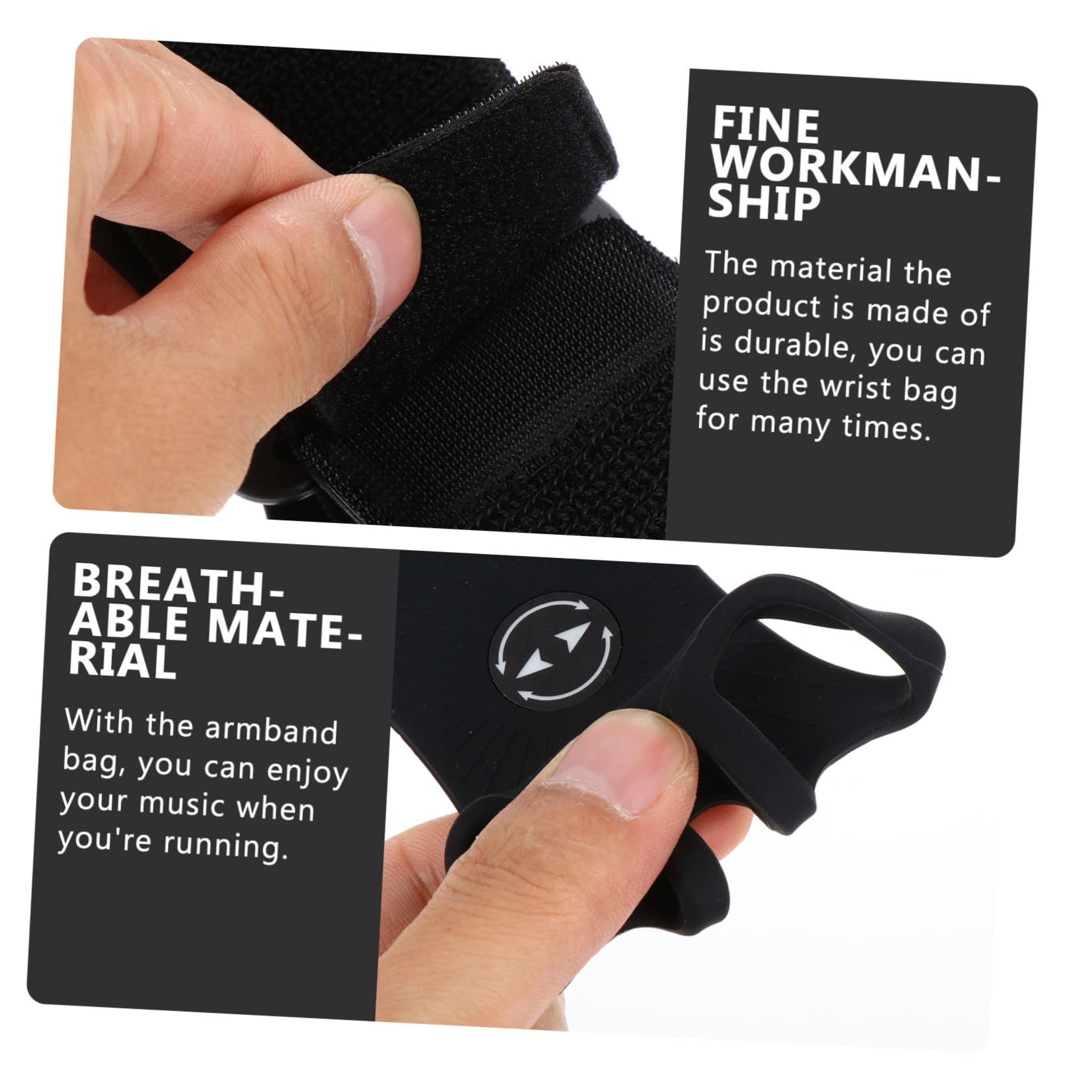 Uonlytech 2 Sets Arm Case Holder Wristband Phone Holder for Sports Gym Climbing and Riding