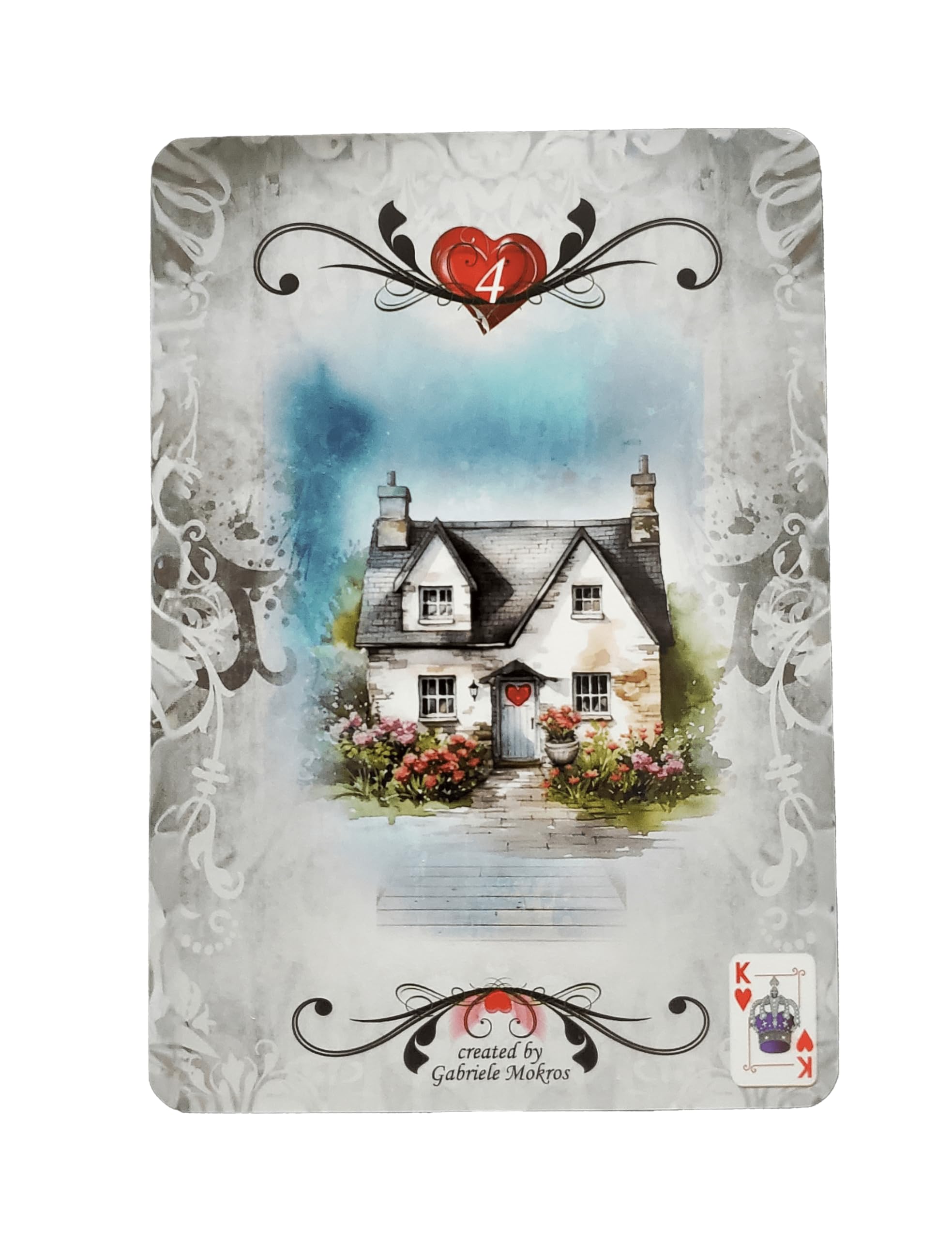 The Love of Lenormand – Lenormand Orakelkarten – Kartendeck in dekorativer Box mit 36 Karten mit roter Folienprägung