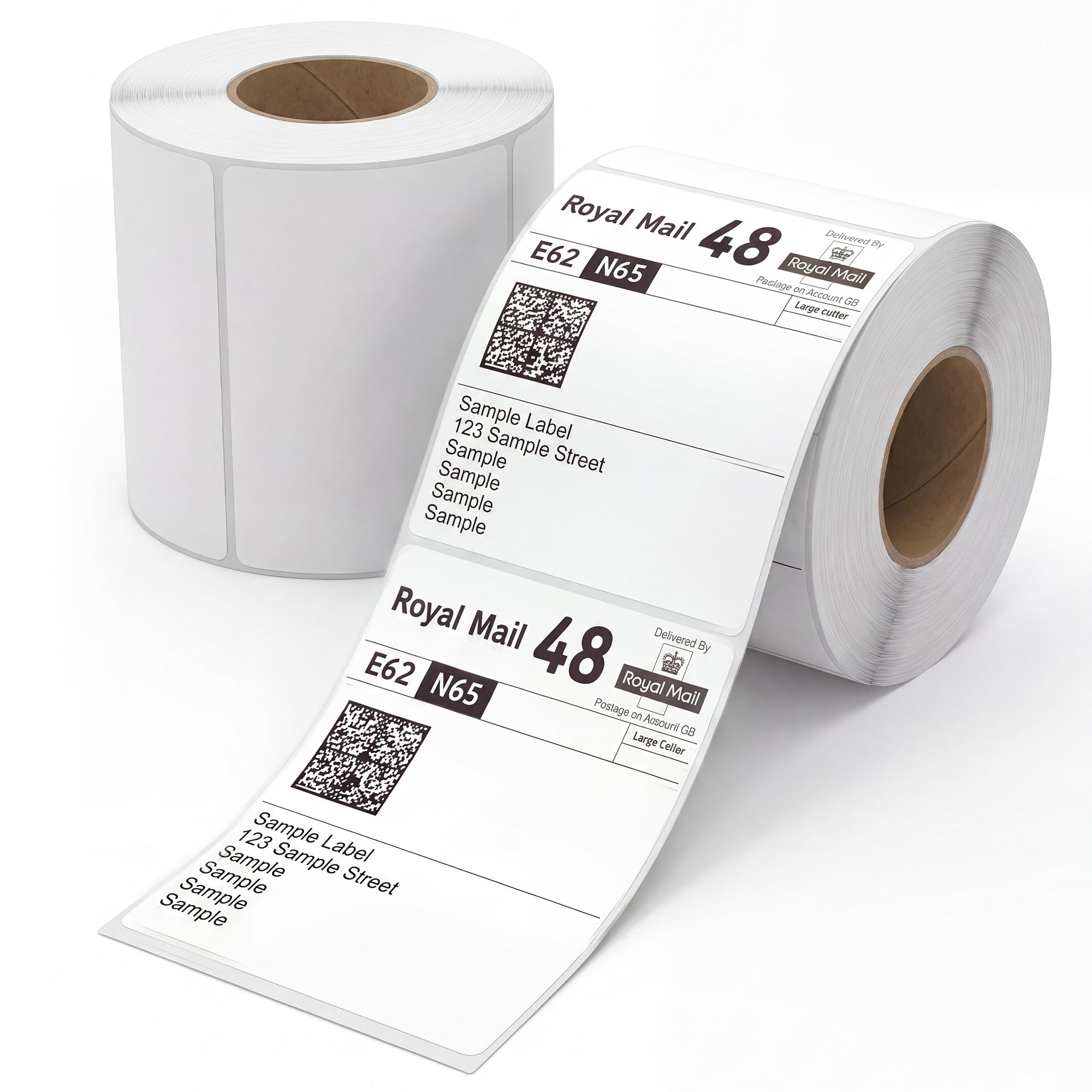 Lot de 10 rouleaux de 5 000 étiquettes autocollantes thermiques - 100 x 150 mm - Imperméables et résistantes aux rayures