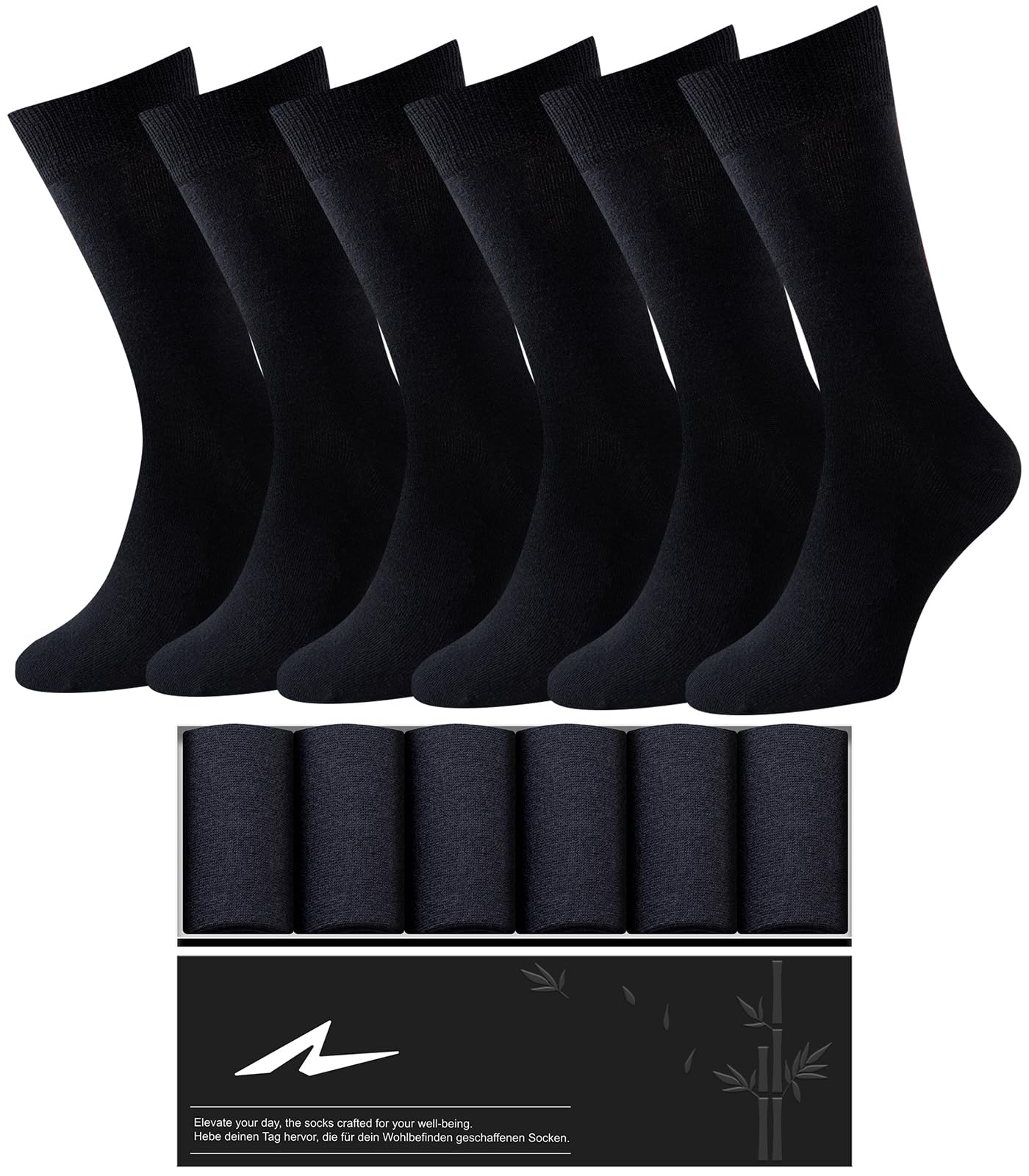 Niorasen Men's Bamboo Rayon Dress Socks