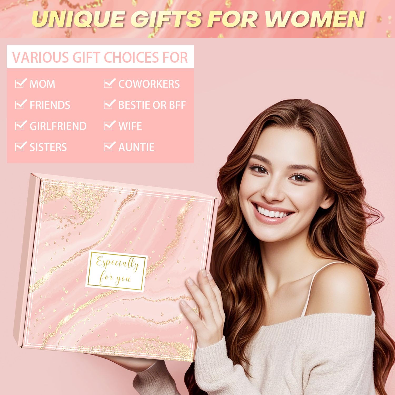 Wasocol Happy Birthday Gifts for Women Mom Grandma Wife Best Friend Sister Her, Unique Relaxing Self Care Package Spa Gift Baskets for Women