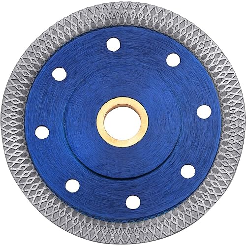 Miniatura 2 de GoYonder Hoja de sierra de diamante súper fina de 4 pulgadas para cortar azulejos de porcelana, cerámica de mármol de granito (4 pulgadas, azul, 2