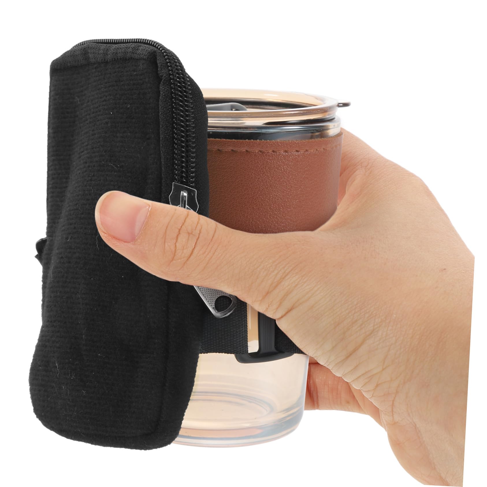 YARNOW Borsa per Tazze Portatile per Esterni con Maniglia per Bottiglie d'Acqua da Viaggio Tasca Sottile per Bottiglie d'Acqua per Escursionismo per Tazze Piccola Borsa