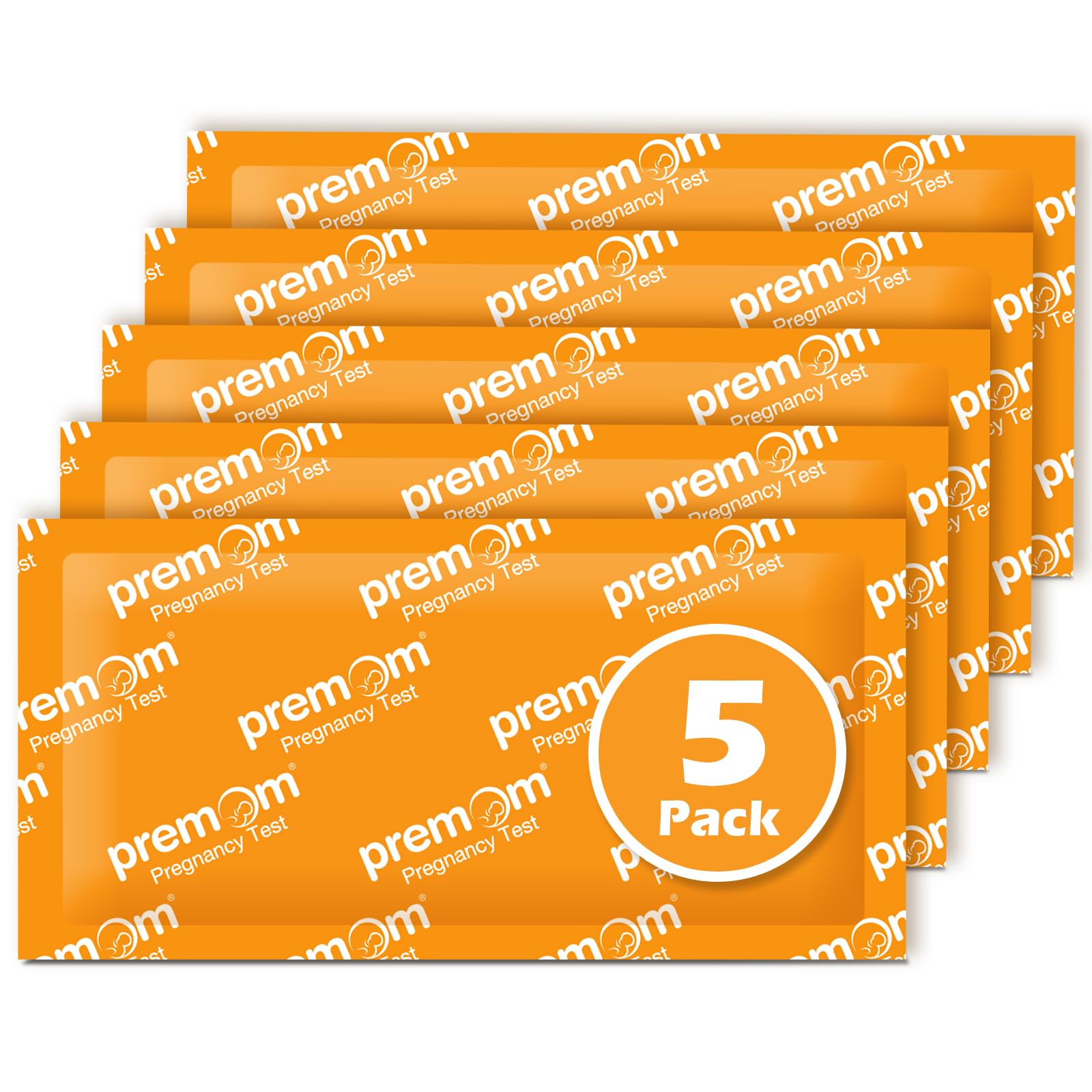 Premom Pregnancy Test Strips - 5 Count hCG Test Kit