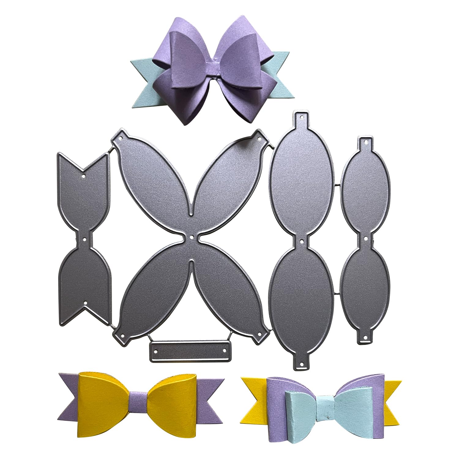 Photo 1 of 3D Bowtie Cutting Dies Christmas Bowtie Metal Die Cuts Embossing Stencils Template Mould for Card Scrapbooking and DIY Craft Album Paper Card Decor