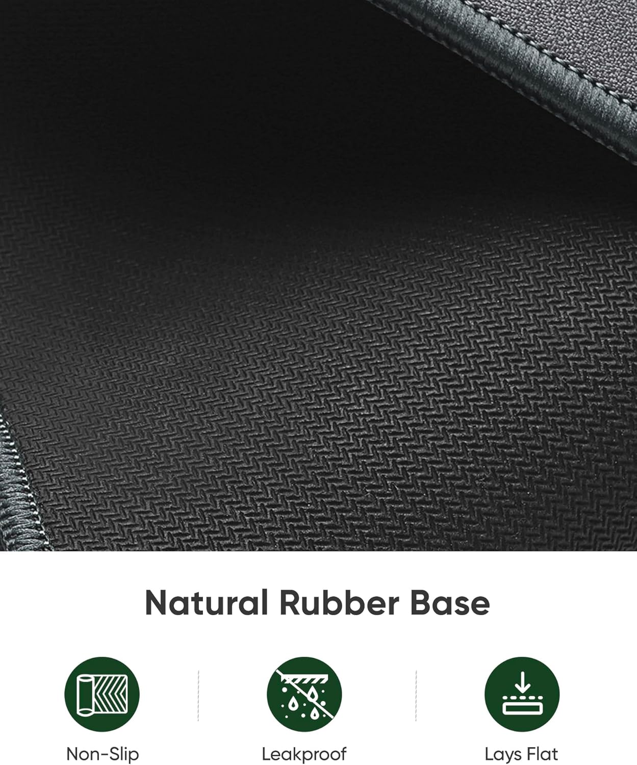 ALOANES Gray Waterproof Desk Mat, Large Mouse Pad with Extended Mouse Mat, with Anti Slip Base, Stitched Edge, Grain Jacquard Surface, Perfect for Gamer, Office & Home, 3XL 15.74"x35.43"x0.12"