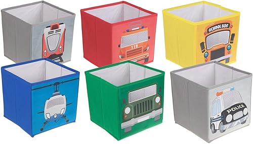 Organizador plegable para vehículo, pack de 6 por Clever Creations Caja organizadora Ottoman para su habitación Cajón del tamaño perfecto para