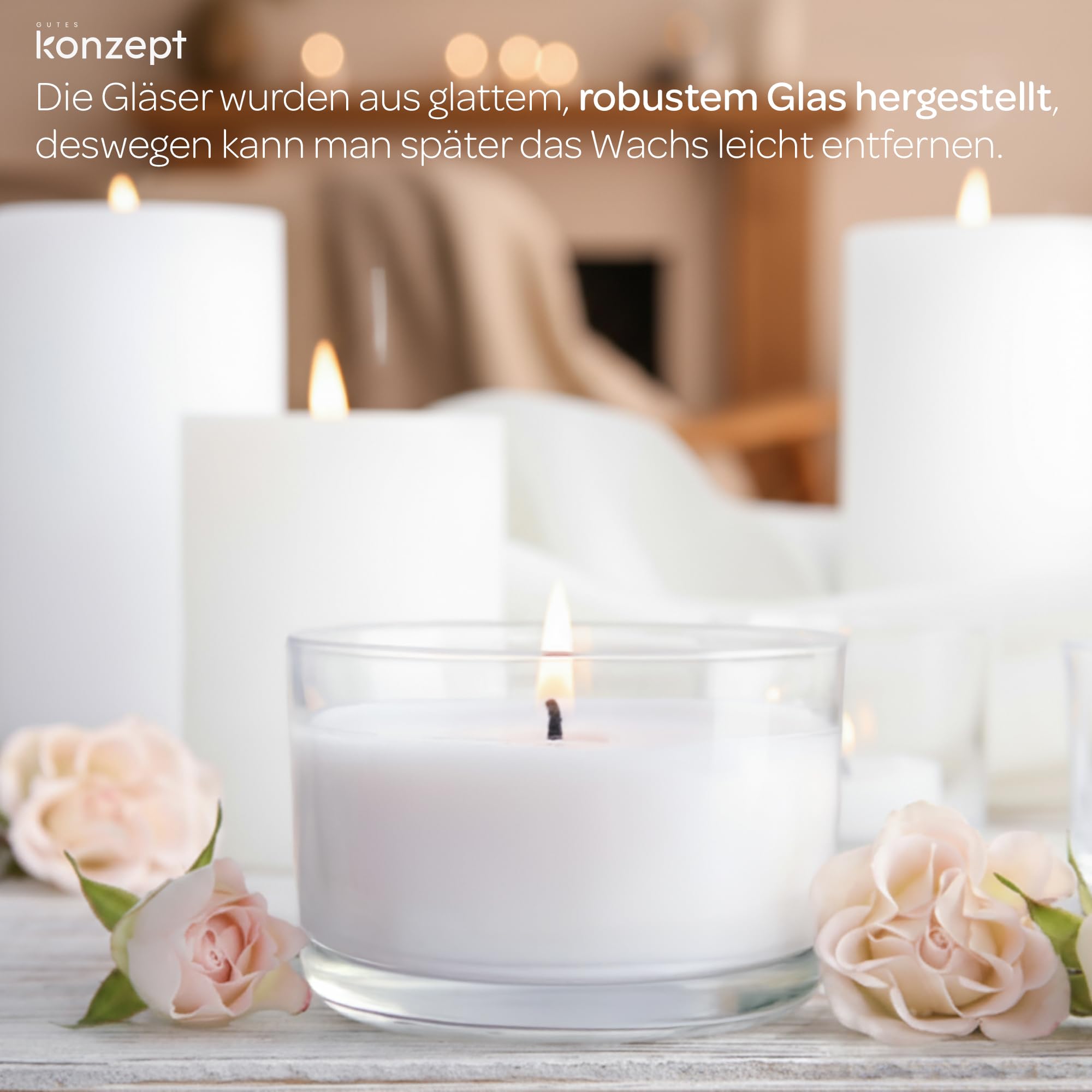 Set di portacandele da 12 pezzi, 150 ml, 82 x 58 mm, per candele, decorazione da tavolo, lavabile in lavastoviglie, trasparente