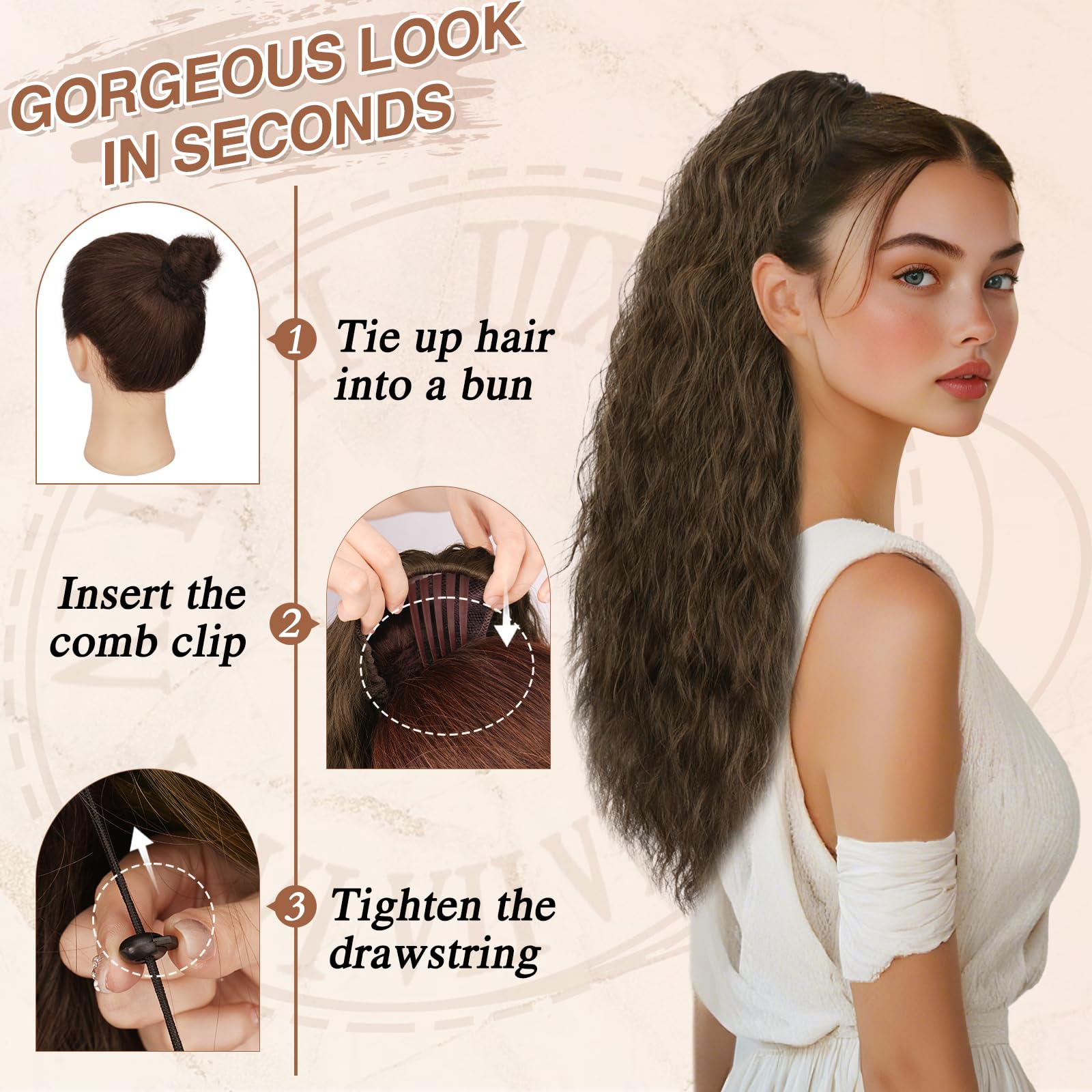 BARSDAR Curly Wavy Ponytail - Image 4