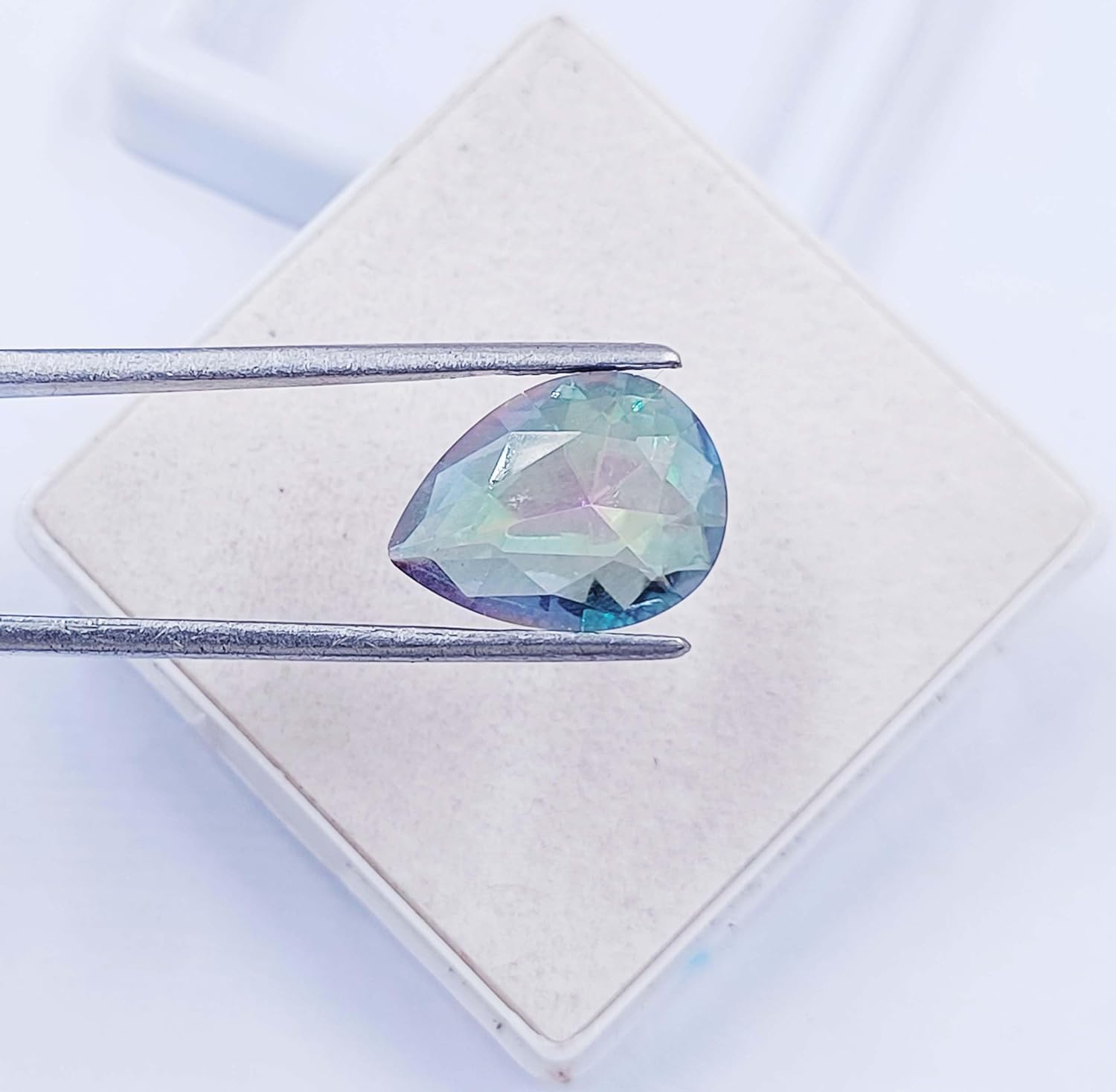 Generic Globalgems Alexandrite Natural Bi Color 4.95 Carat Certified Loose Gemstone Faceted Pear Cut Gemtone from Russian Gemstone Set For Jewelry Making Stone, 15mmx11mmx05mm