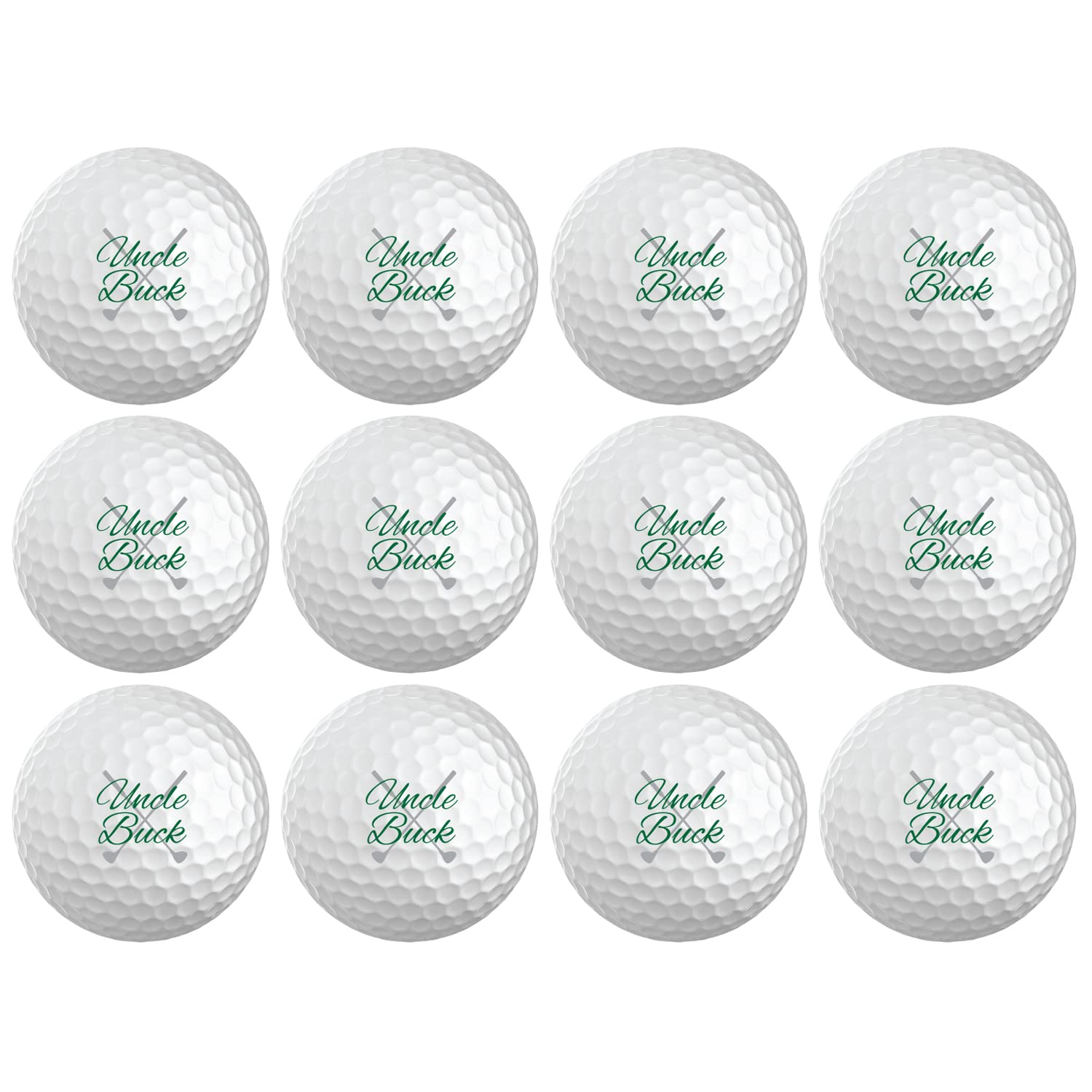 Infusion Personalized Golf Ball Gift Set - Monogrammed Golf Balls - 12 Custom Golf Balls Plus 2 Tees (GB-15)