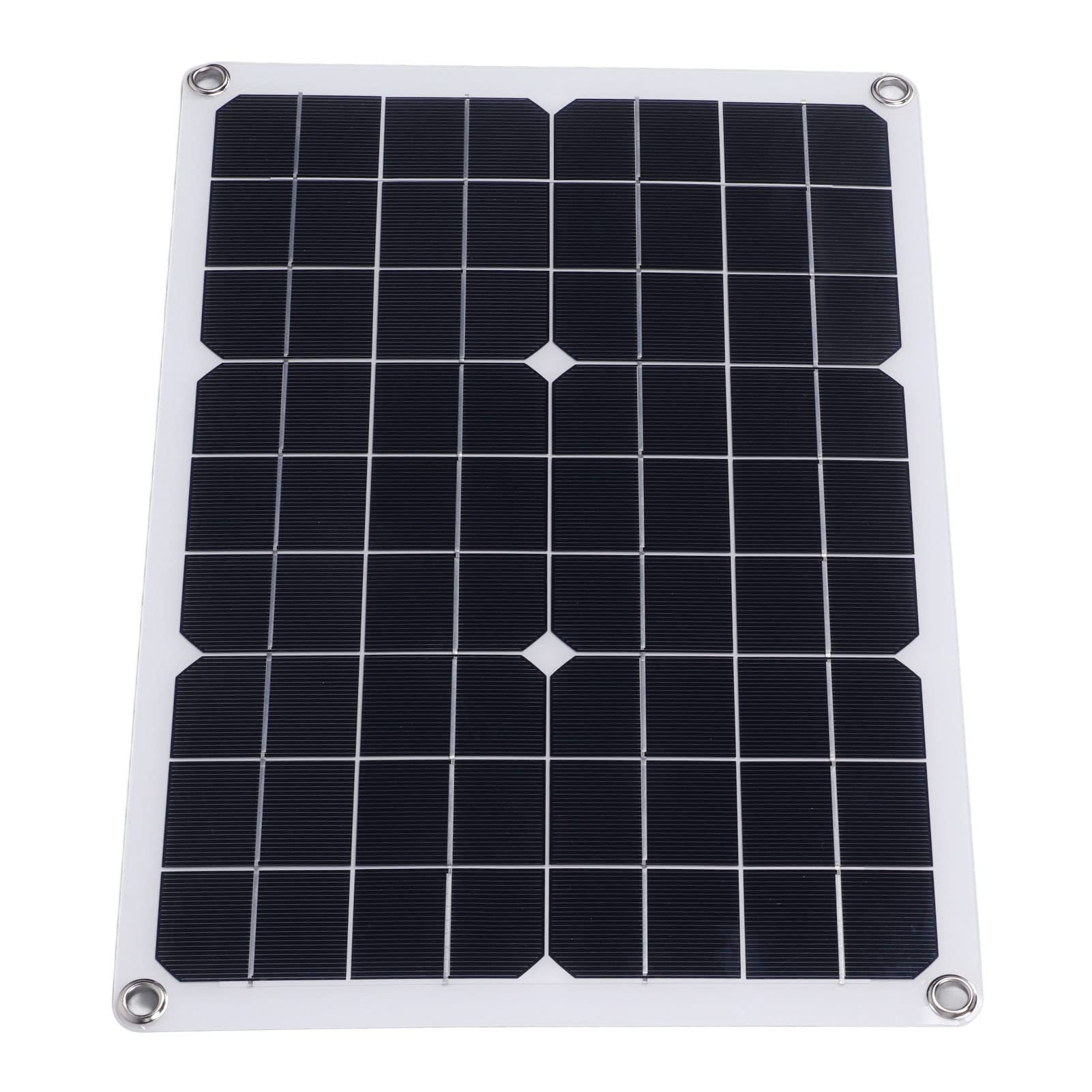 KUIDAMOS Cargador de BateríA Flexible con Panel Solar Impermeable de 20 W para Viajes de Camping Al Aire Libre, Silicio Monocristalino, 1,2 A, de 12 V, 1 "x "