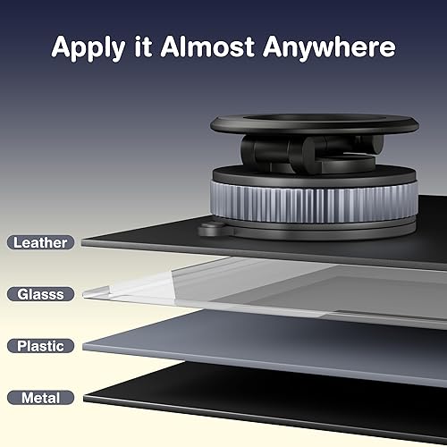 Miniatura 6 de YIUS Soporte magnético para teléfono Magsafe 78 libras de succión más fuerte y 2400 gf magnético Soporte de teléfono ajustable en 360, soporte de