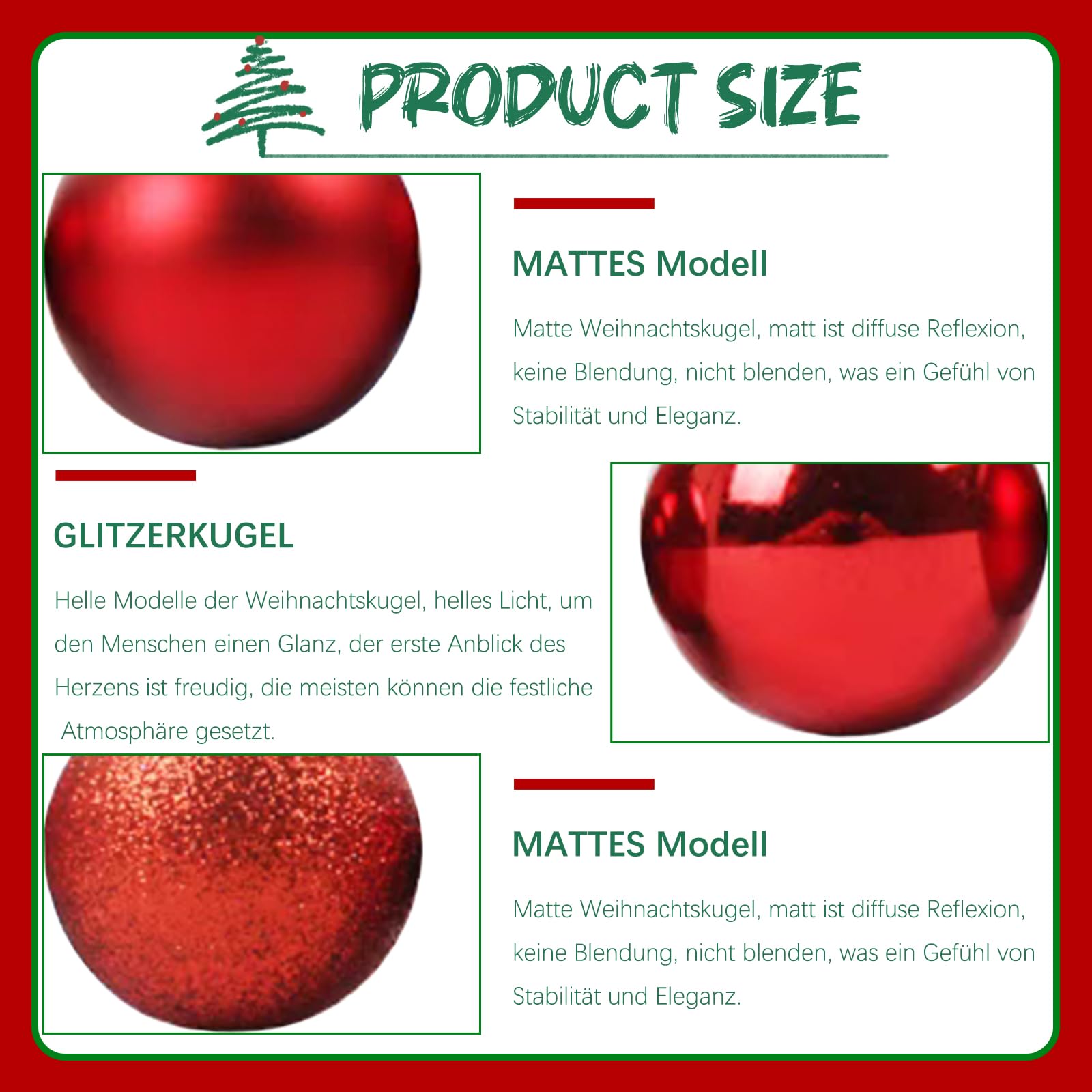 Glazen kerstbal met swirl | Rood-wit | 8 cm | It's all about Christmas
