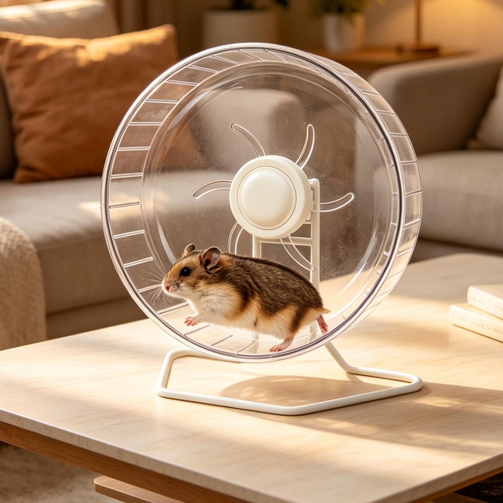 Roue pour hamster, jouet d'exercice rotative pour lapins d'habitat