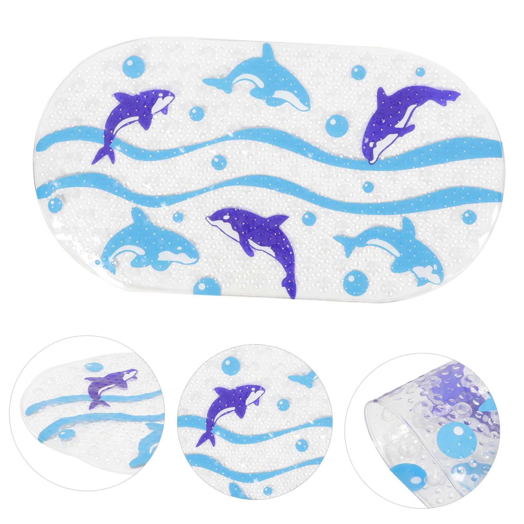 SOLUSTRE Tappetino per Vasca da Bagno Antiscivolo Tappetino da Bagno in Pvc con Design Motivo Cartoon Sicuro e Durevole