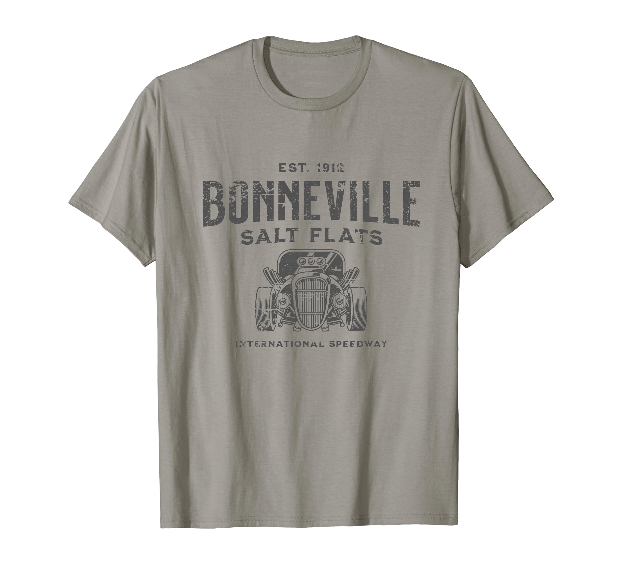Bonneville Salt Flats Utah Hotrod Race Car DesignsBonneville Salt Flats Utah Distressed Design T-Shirt