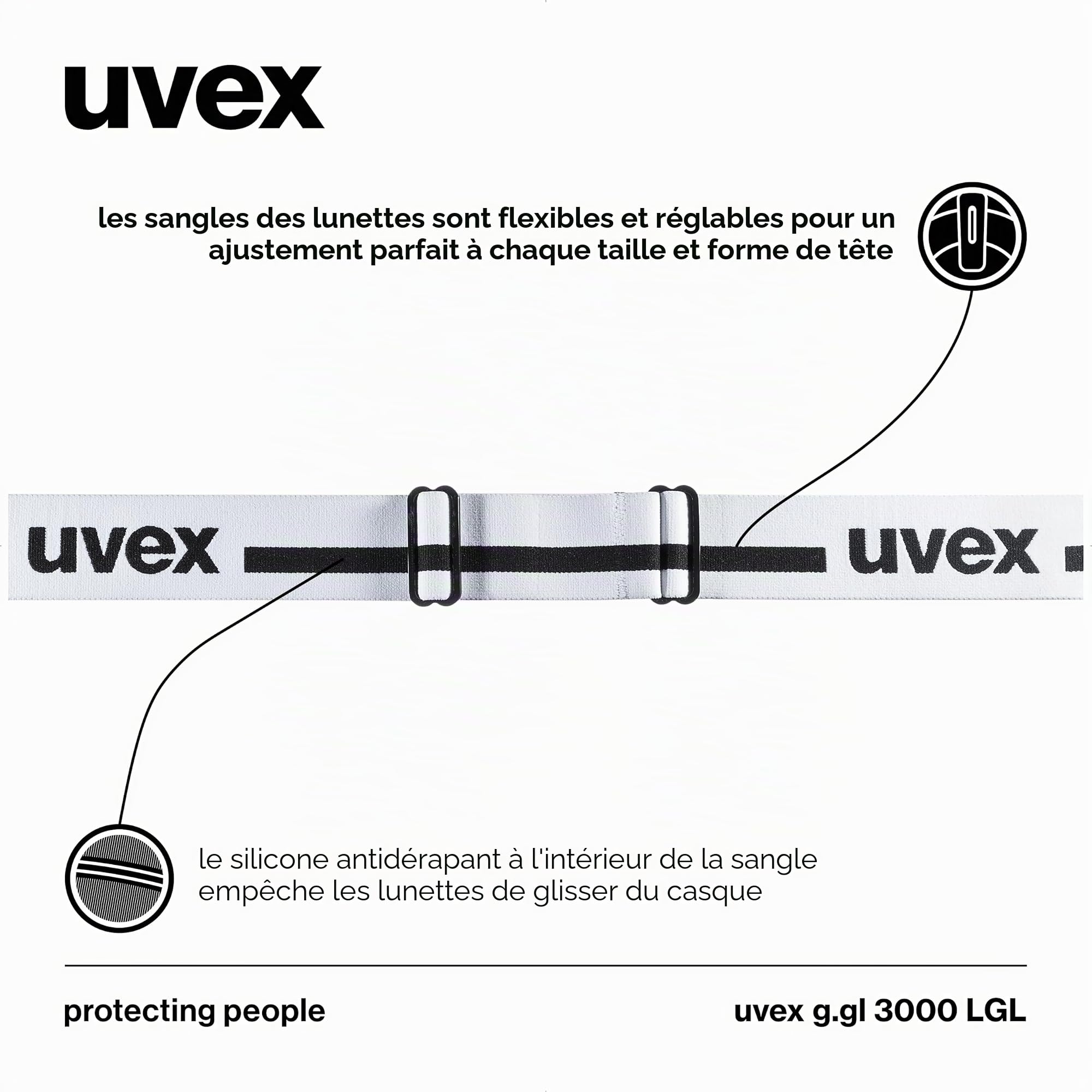 Uvex G.gl 3000 Lgl lunettes de ski Unisexe-Jeunes (lot de 1)