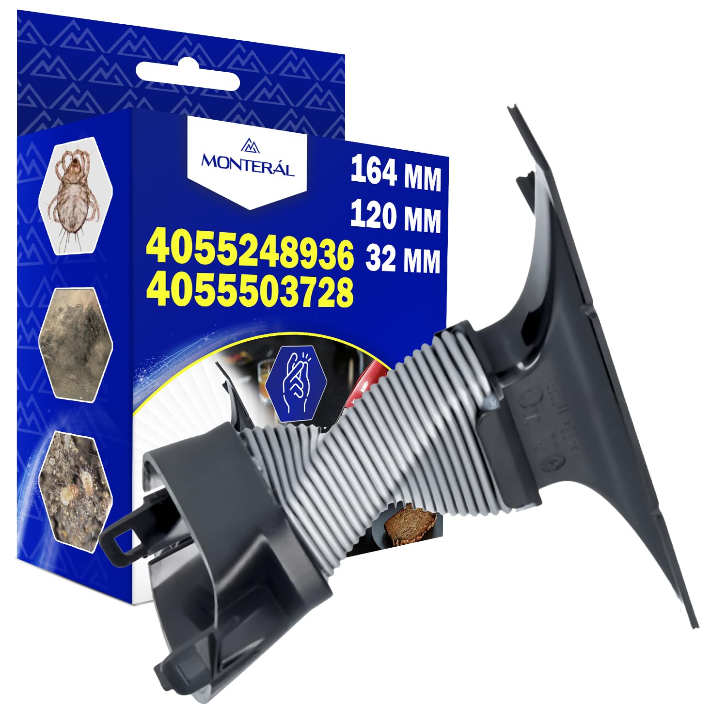 MONTERAL Conector para Boquilla de Aspiradora Sin Cable 164 mm x 120 mm x 32 mm con Código Original 4055248936 4055503728 para AEG para Electrolux - Garantía de 10 Años