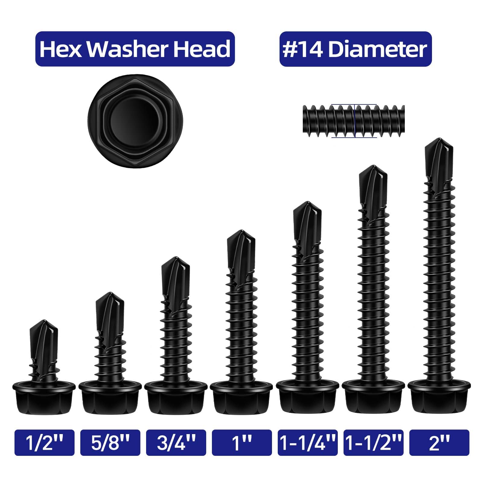 Stainless Steel Self-Tapping Screws - 50 PCS -3
