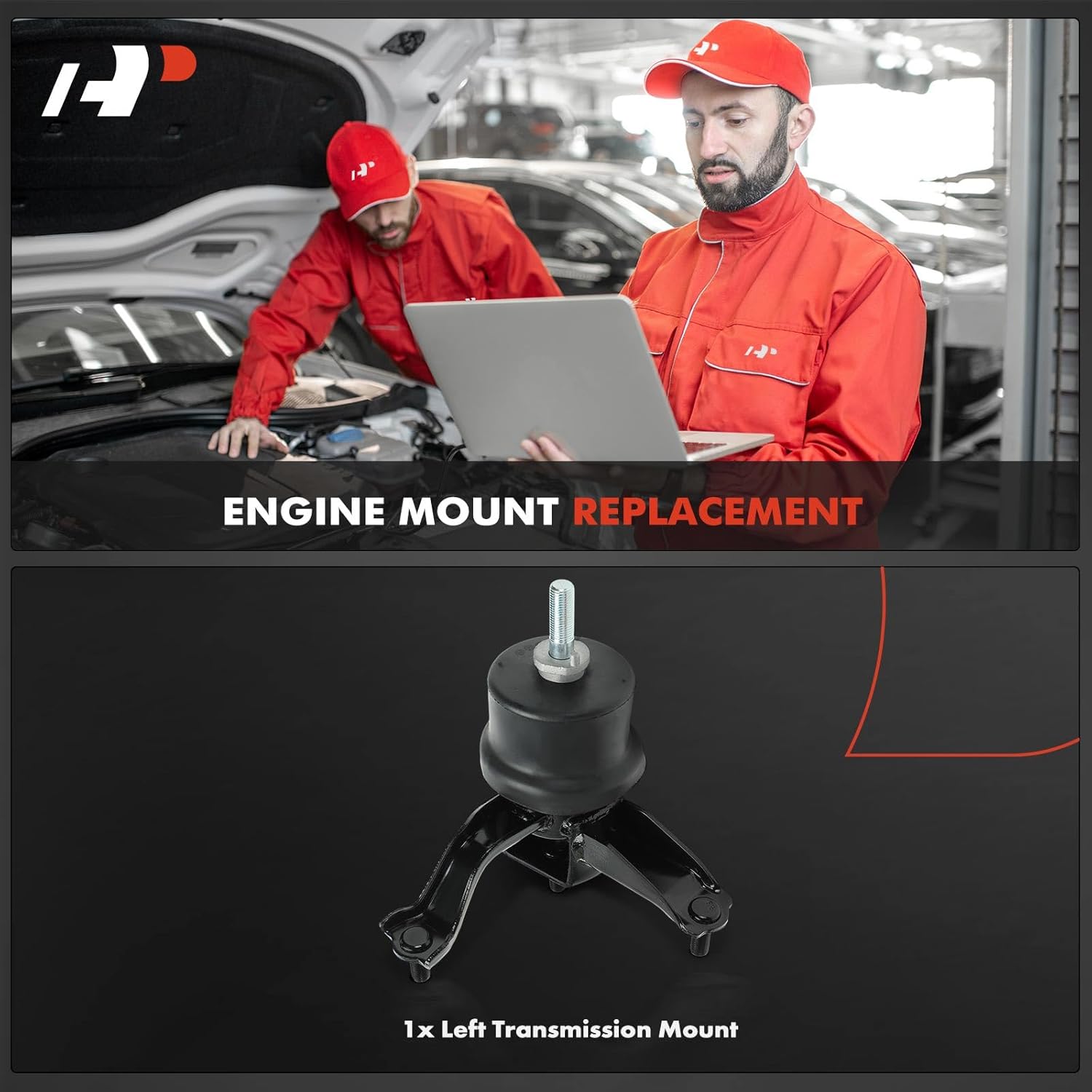 A-Premium Left Driver Transmission Mount Compatible with Toyota Highlander 2011-2019 3.5L & Lexus RX450h 2010-2015 3.5L, Automatic Transmission