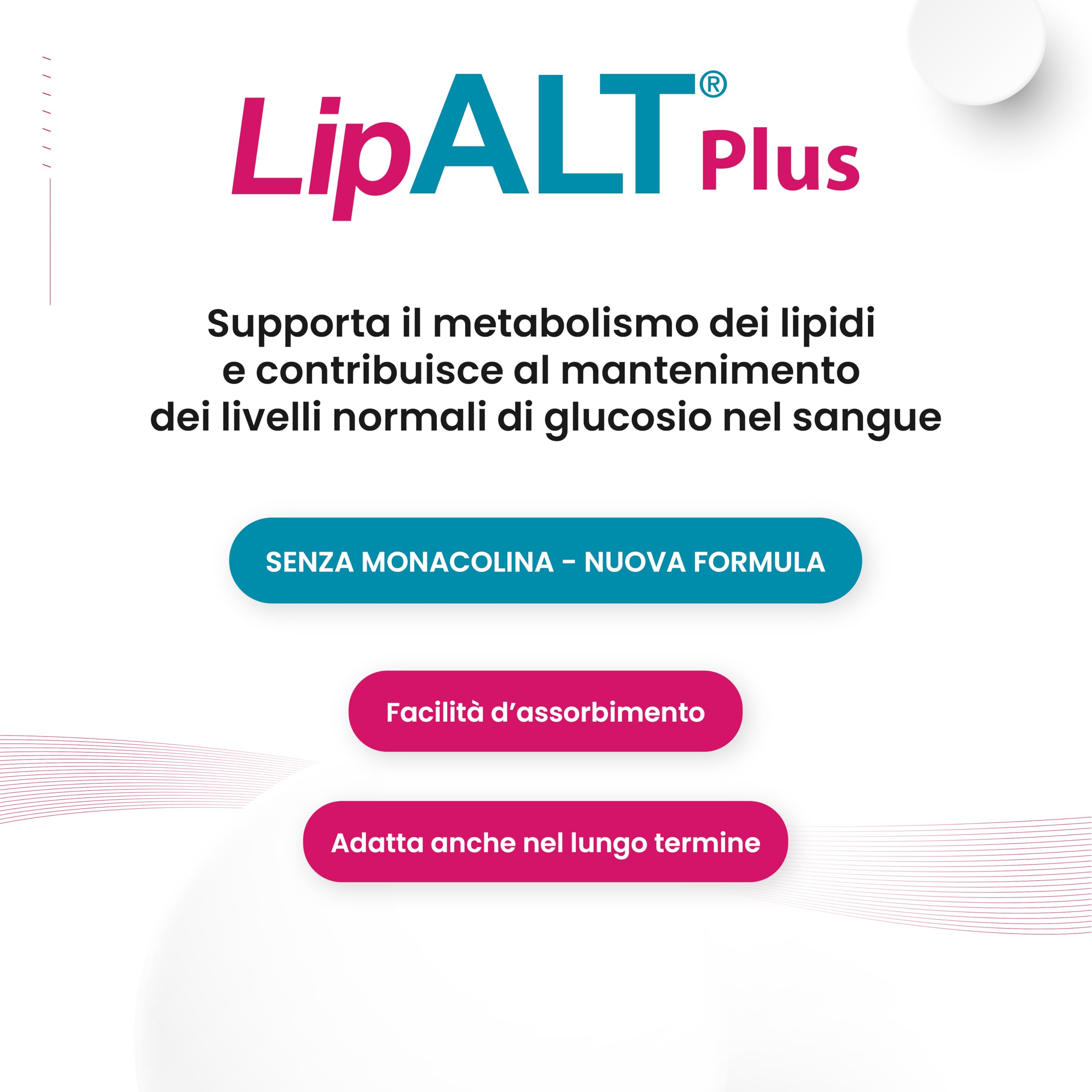 Lipalt Plus - Integratore Senza Monacolina K - Integratore a Base di Coenzima Q10, Bergamotto, Carciofo e Policosanoli - 20 Compresse Senza Glutine e Lattosio