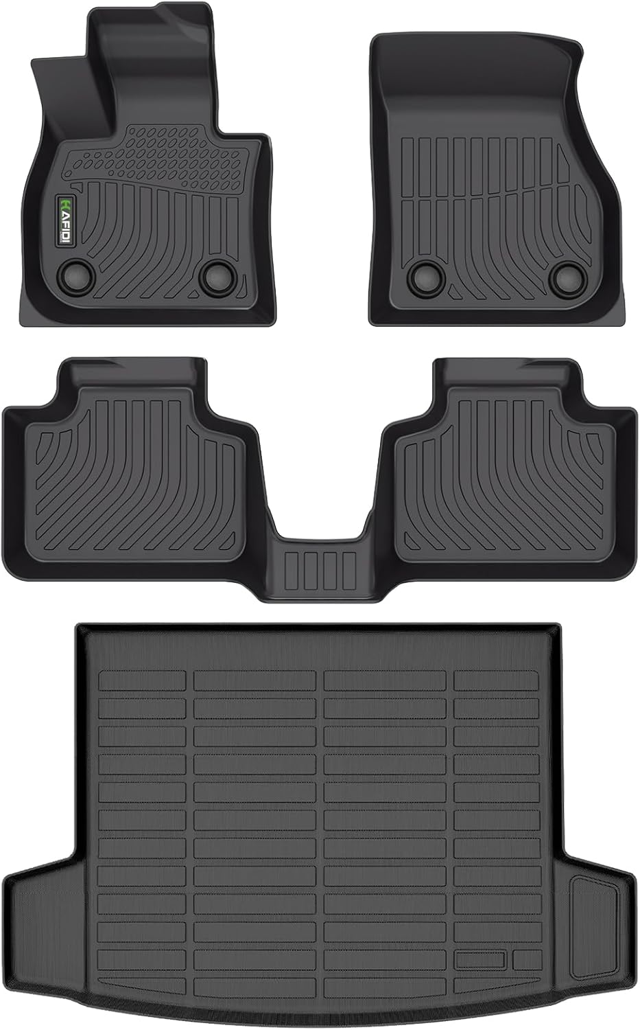 HAFIDI® Floor Mats & Cargo Liner Set Fit for 2025 Mini Countryman(Not for SE/Electric) All Weather Protection TPE Anti-Slip Automotive Full Set Floor Liners Custom Accessories - Black 33) For Countryman 2025 Full Set