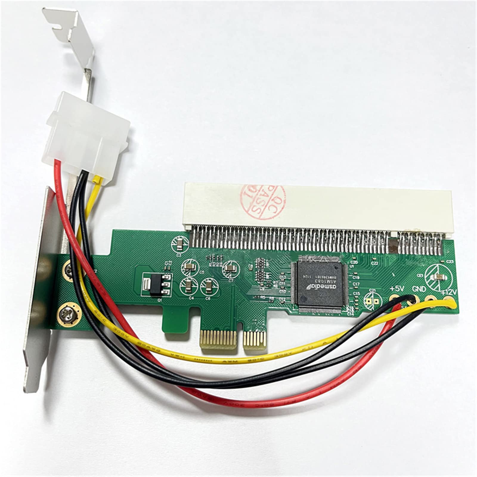 WANGCL Konwerter PCIE na PCI Slot karty rozszerzeń z 4-pinowym złączem Power